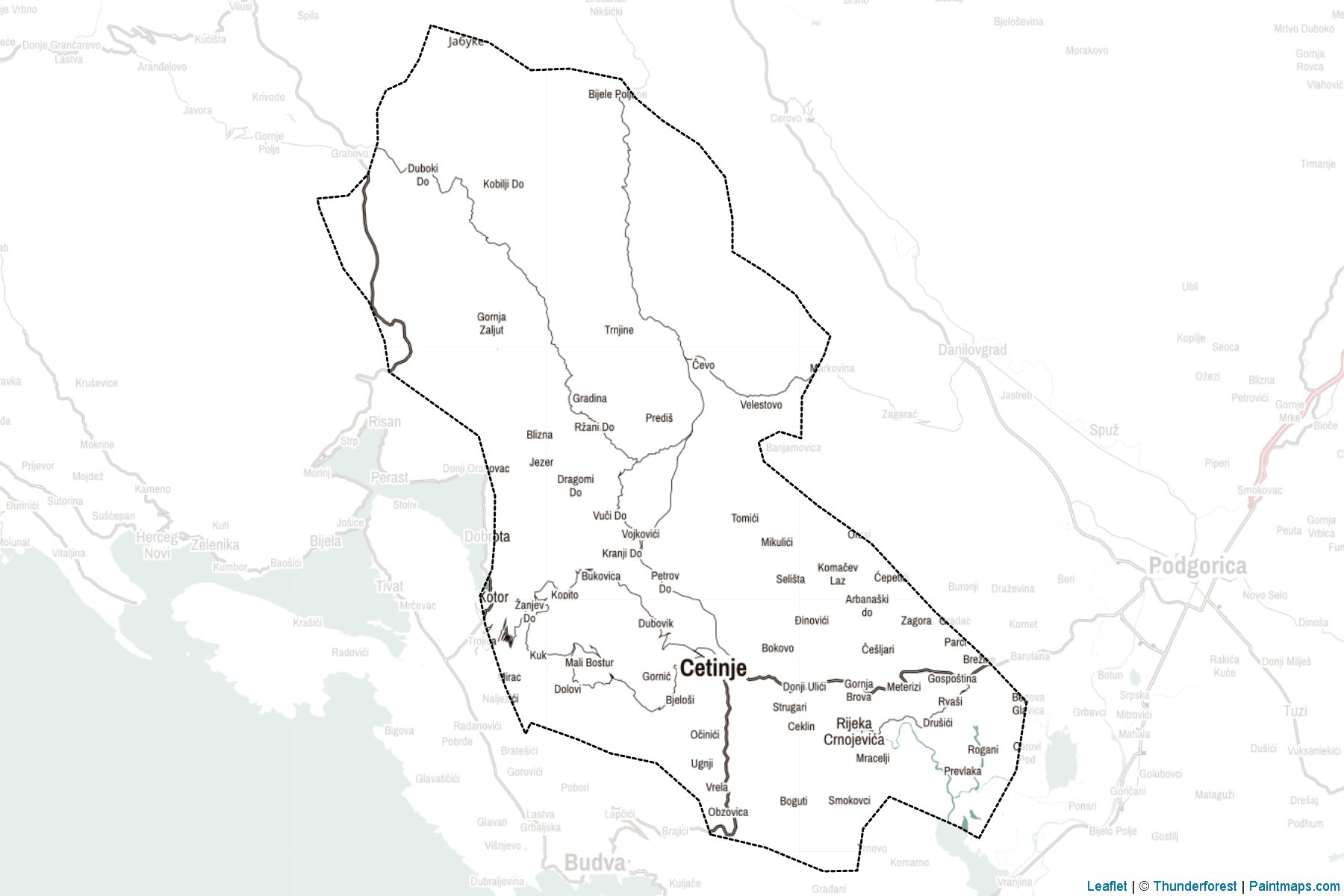 Cetinje (Montenegro) Map Cropping Samples-2