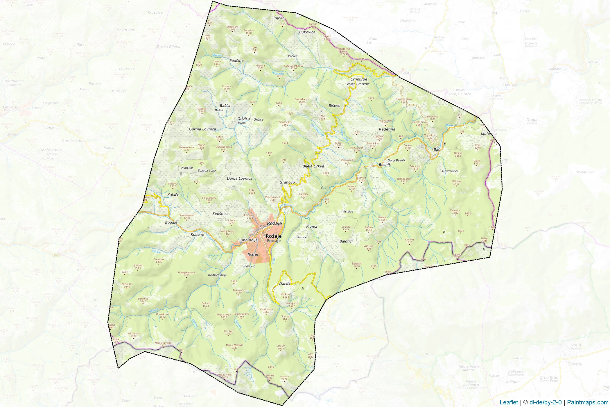 Rozaje (Montenegro) Map Cropping Samples-1