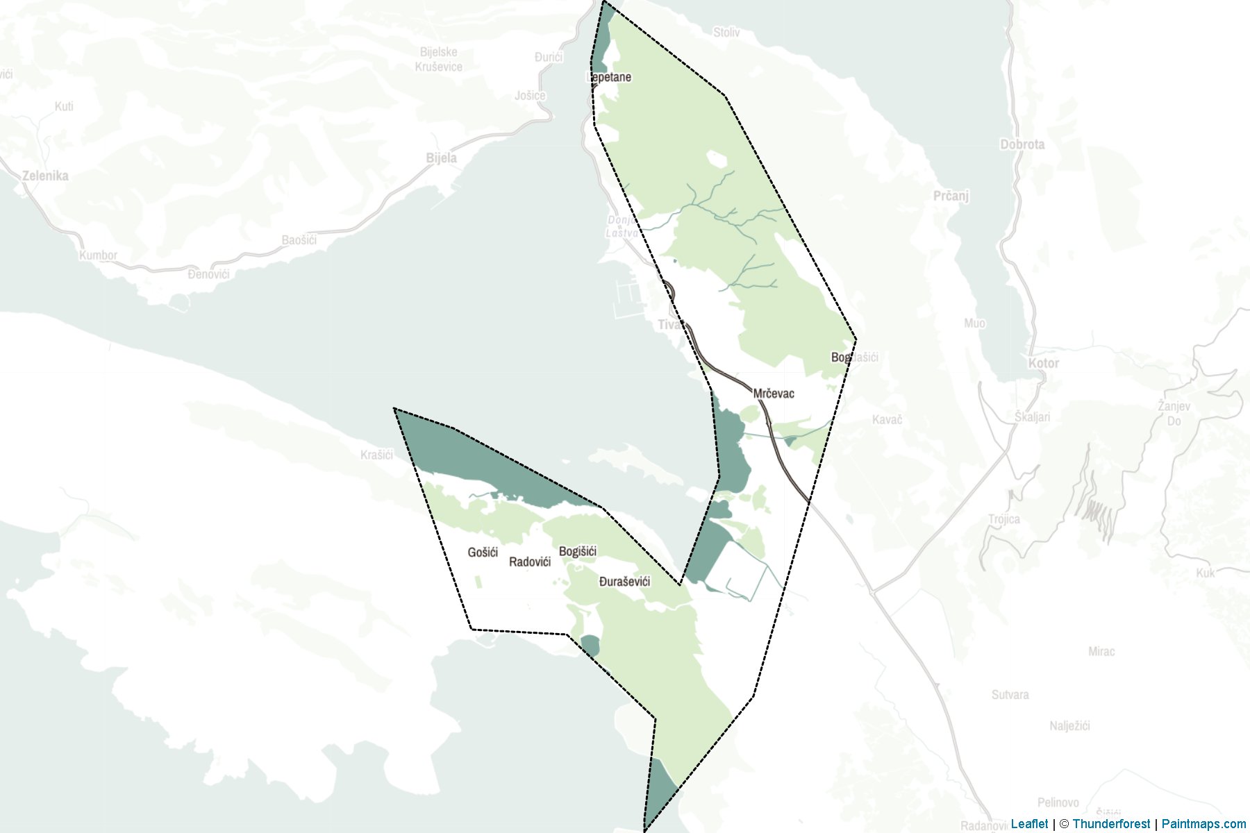 Tivat (Karadağ) Haritası Örnekleri-2