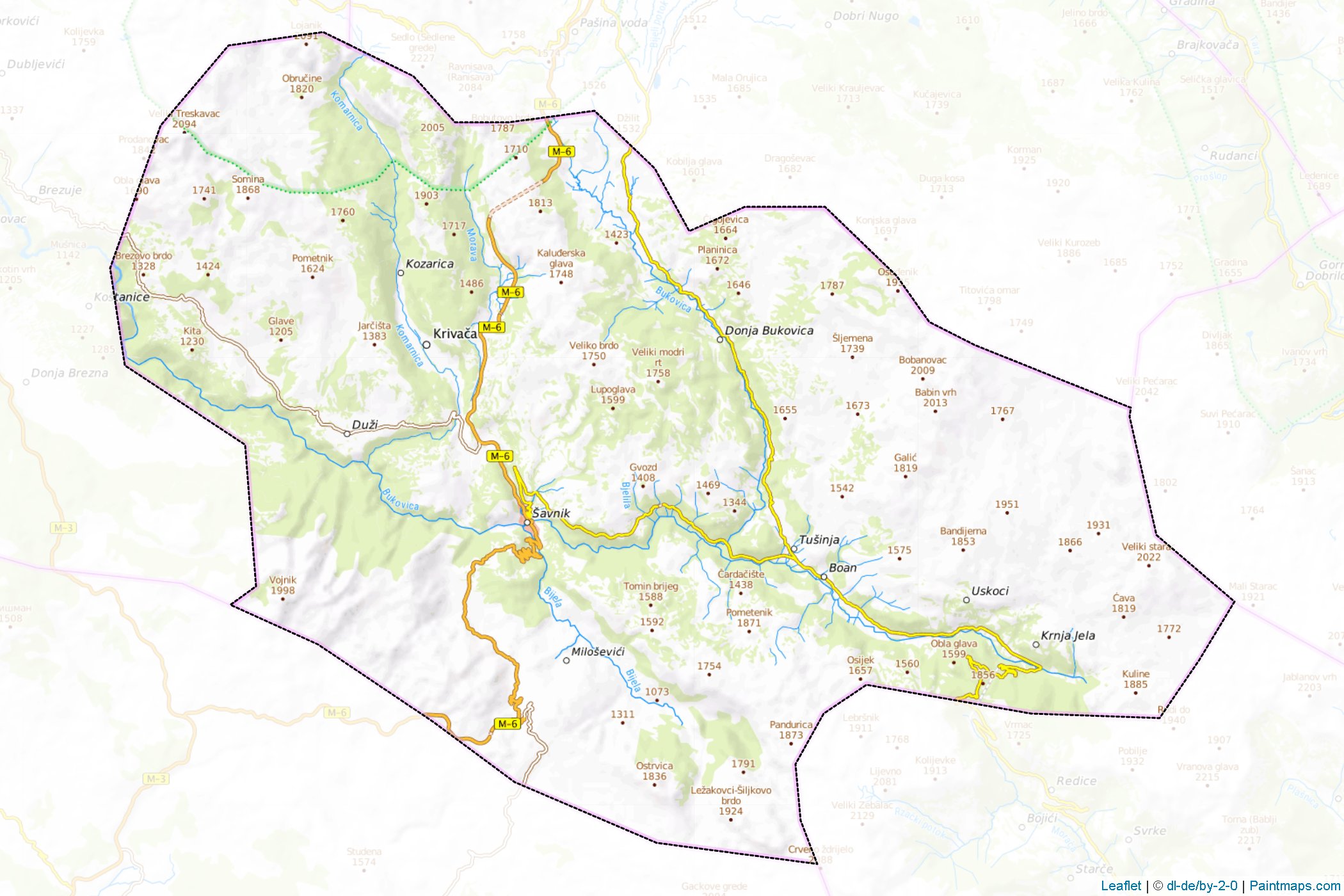 Savnik (Montenegro) Map Cropping Samples-1