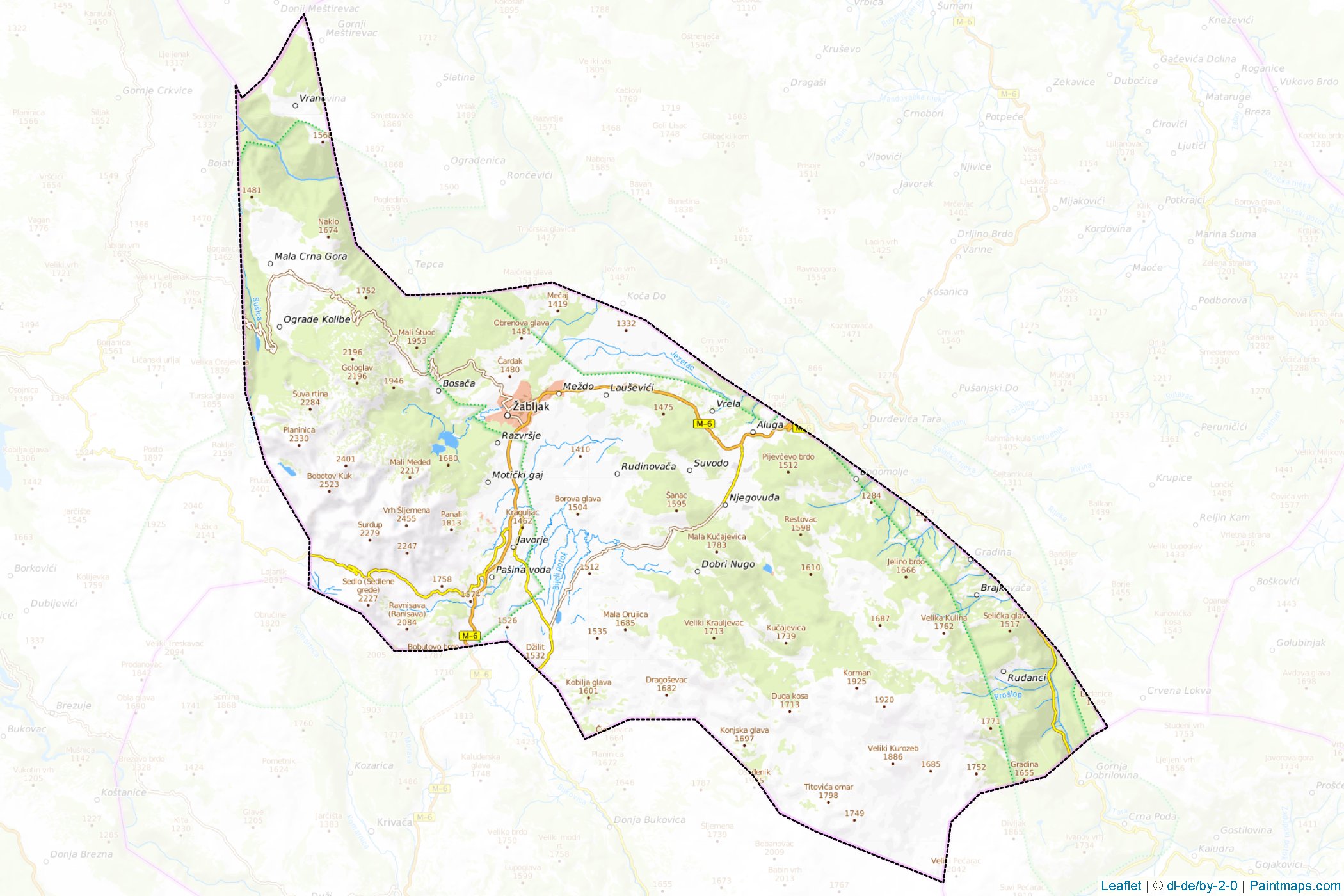 Zabljak (Montenegro) Map Cropping Samples-1