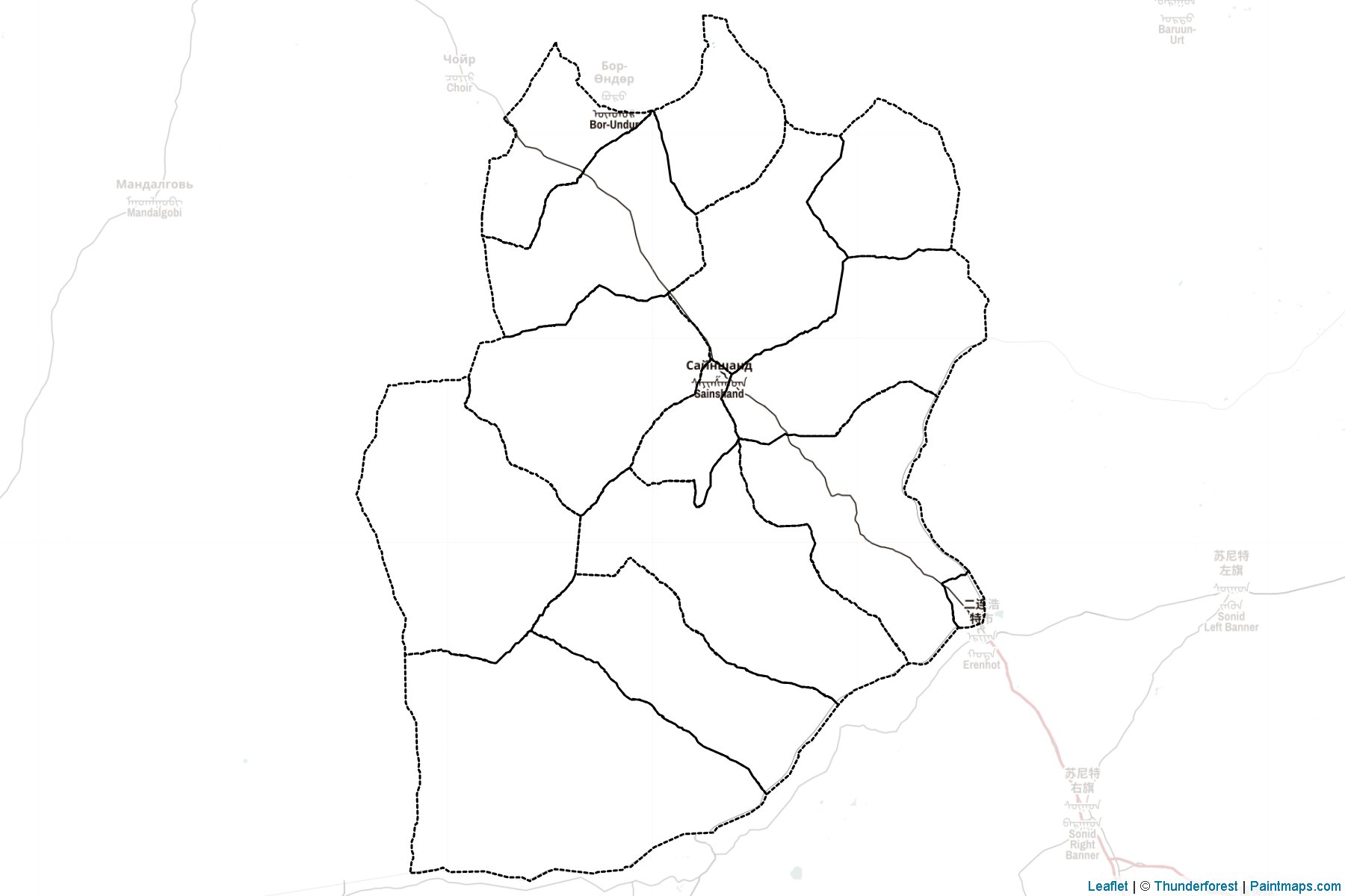 Dornogovi (Mongolia) Map Cropping Samples-2