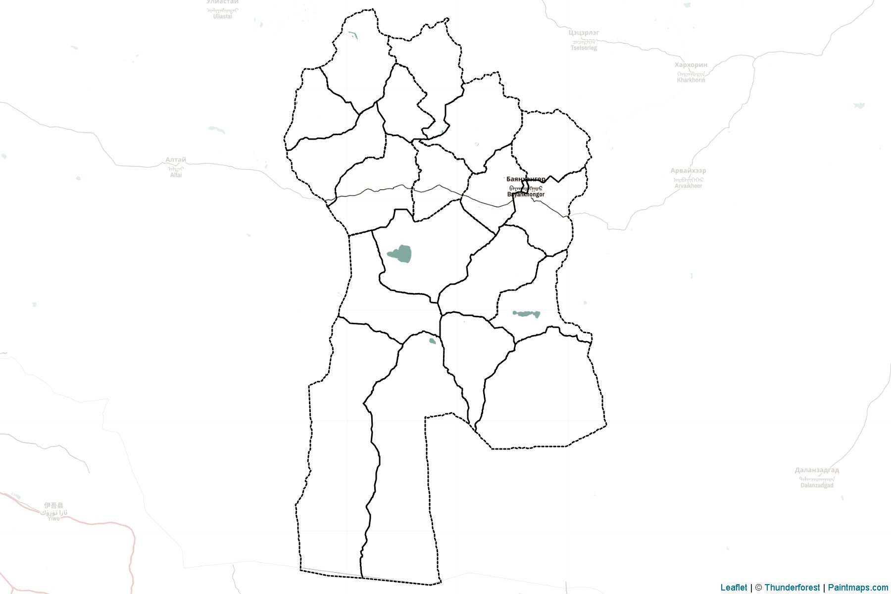 Bayanhongor (Mongolia) Map Cropping Samples-2