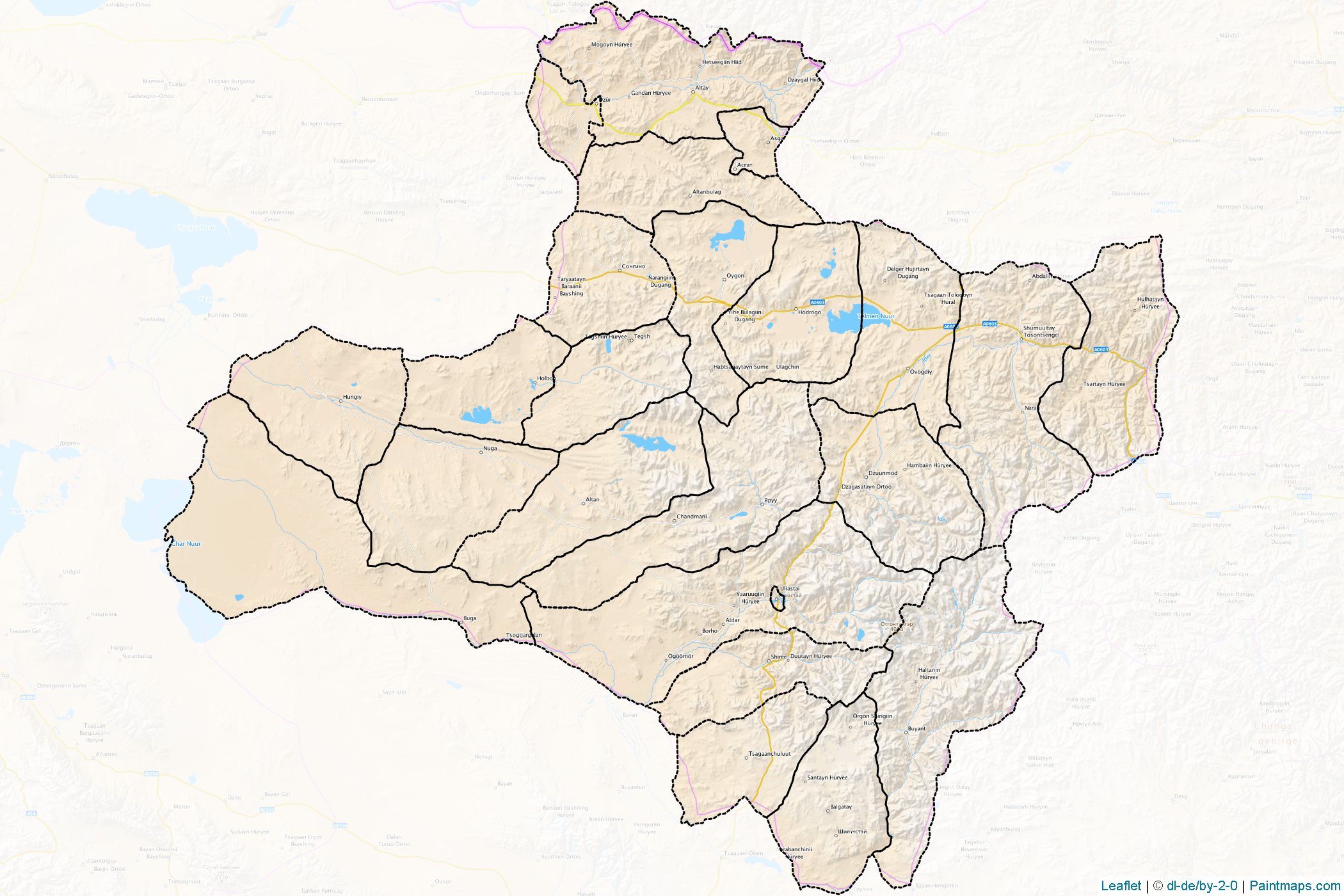 Muestras de recorte de mapas Dzavxan (Mongolia)-1