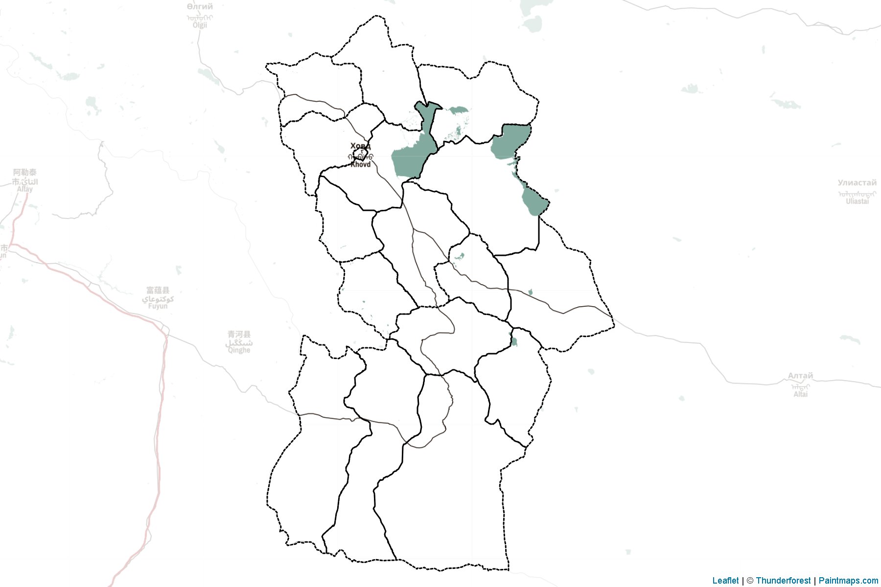 Muestras de recorte de mapas Hovd (Mongolia)-2