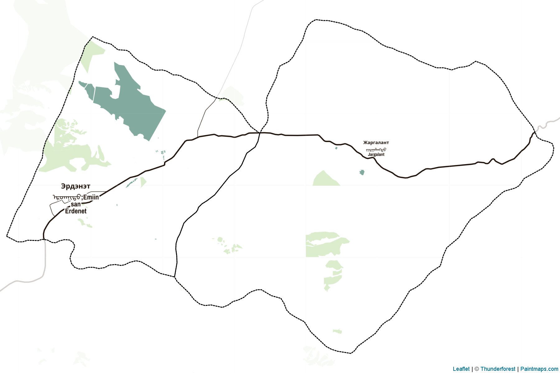 Erdenet (Mongolia) Map Cropping Samples-2