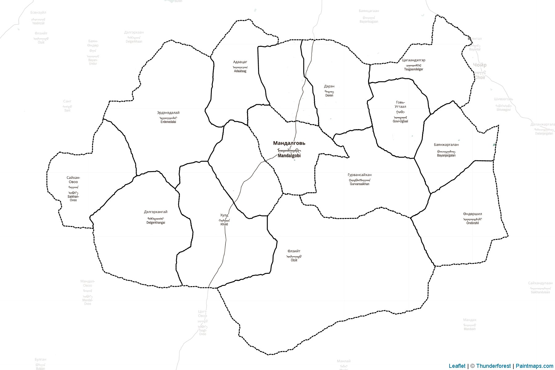 Muestras de recorte de mapas Dundgovi (Mongolia)-2