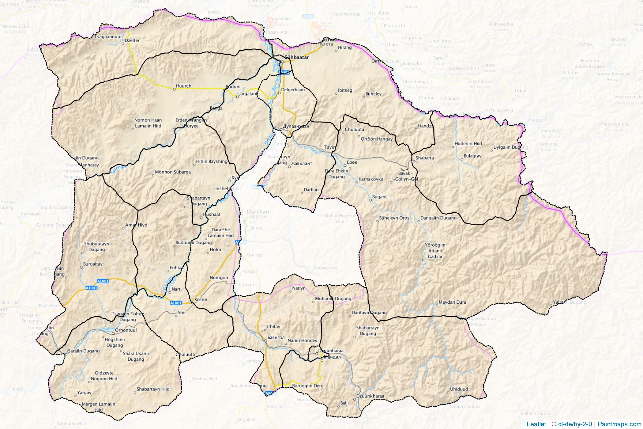 Selenge (Mongolia) Map Cropping Samples-1