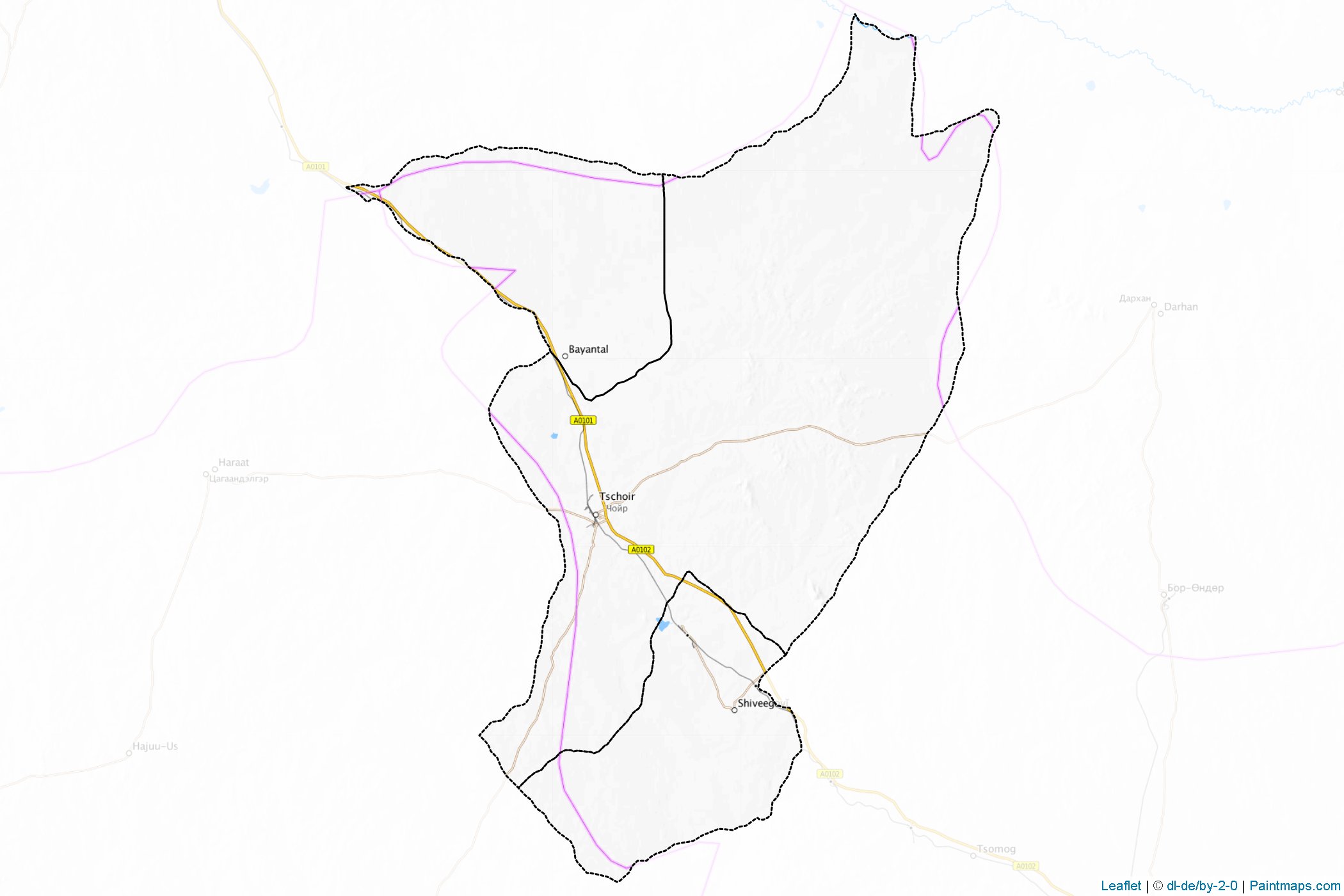 Gobisümber (Moğolistan) Haritası Örnekleri-1