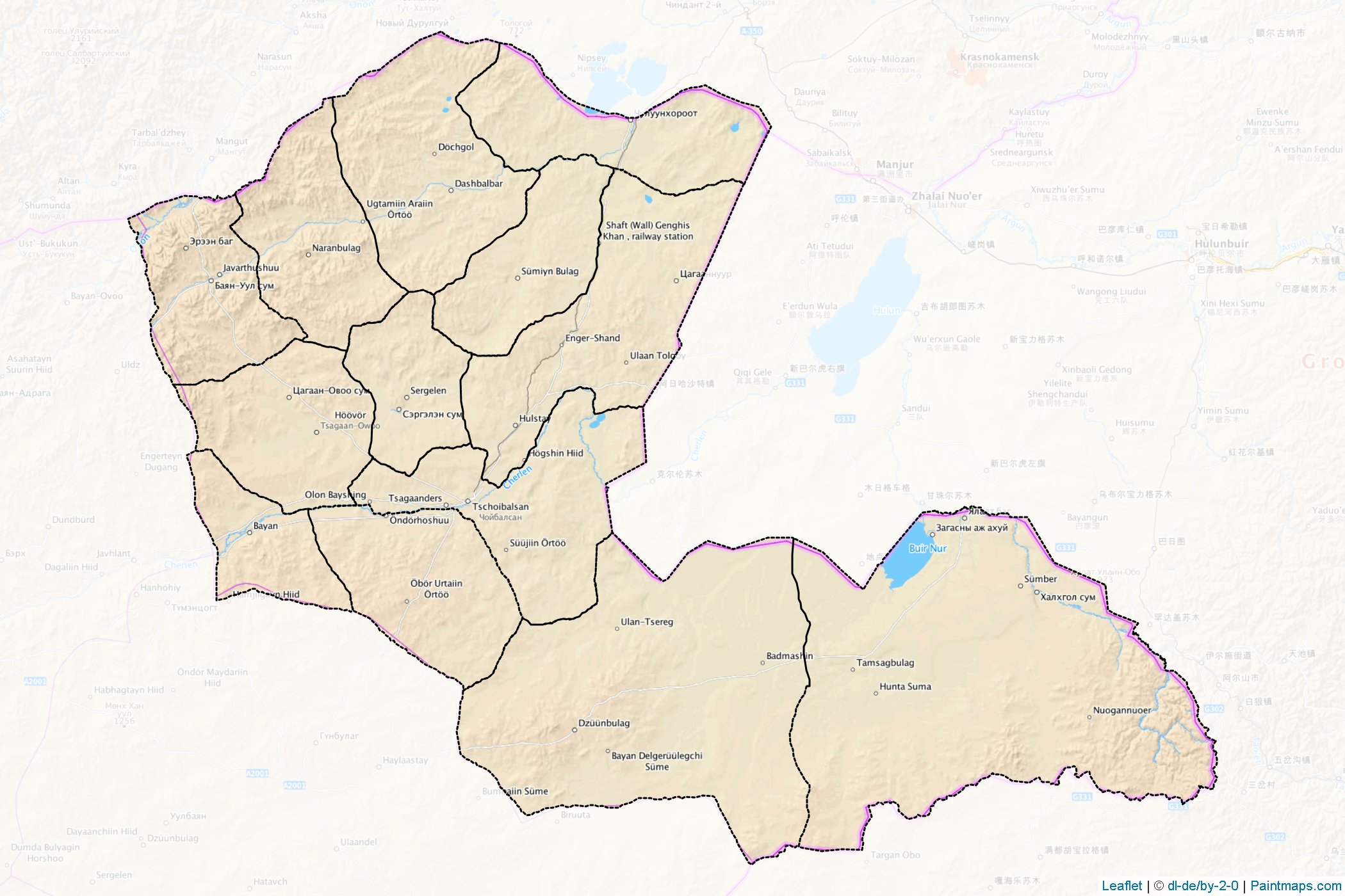 Dornod (Mongolia) Map Cropping Samples-1