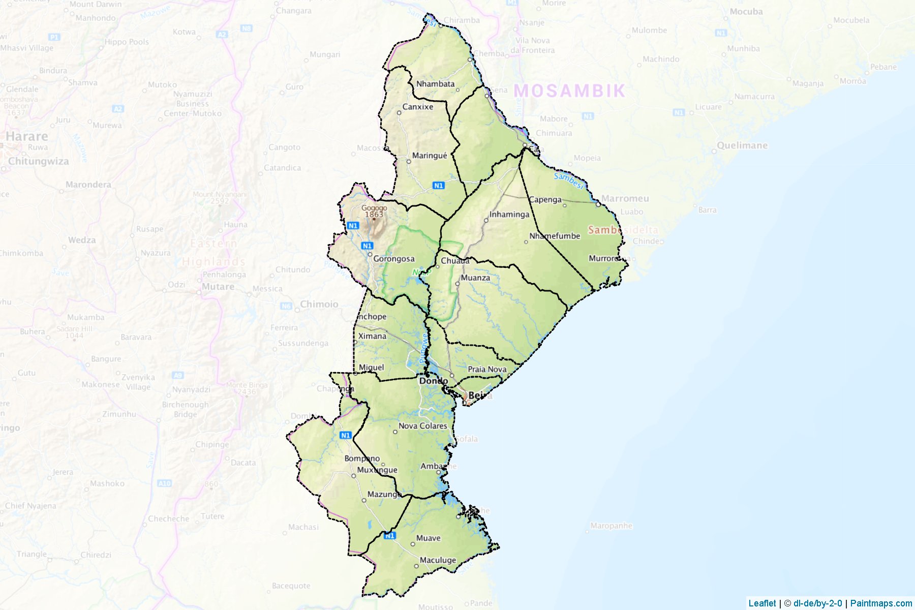 Sofala (Mozambique) Map Cropping Samples-1