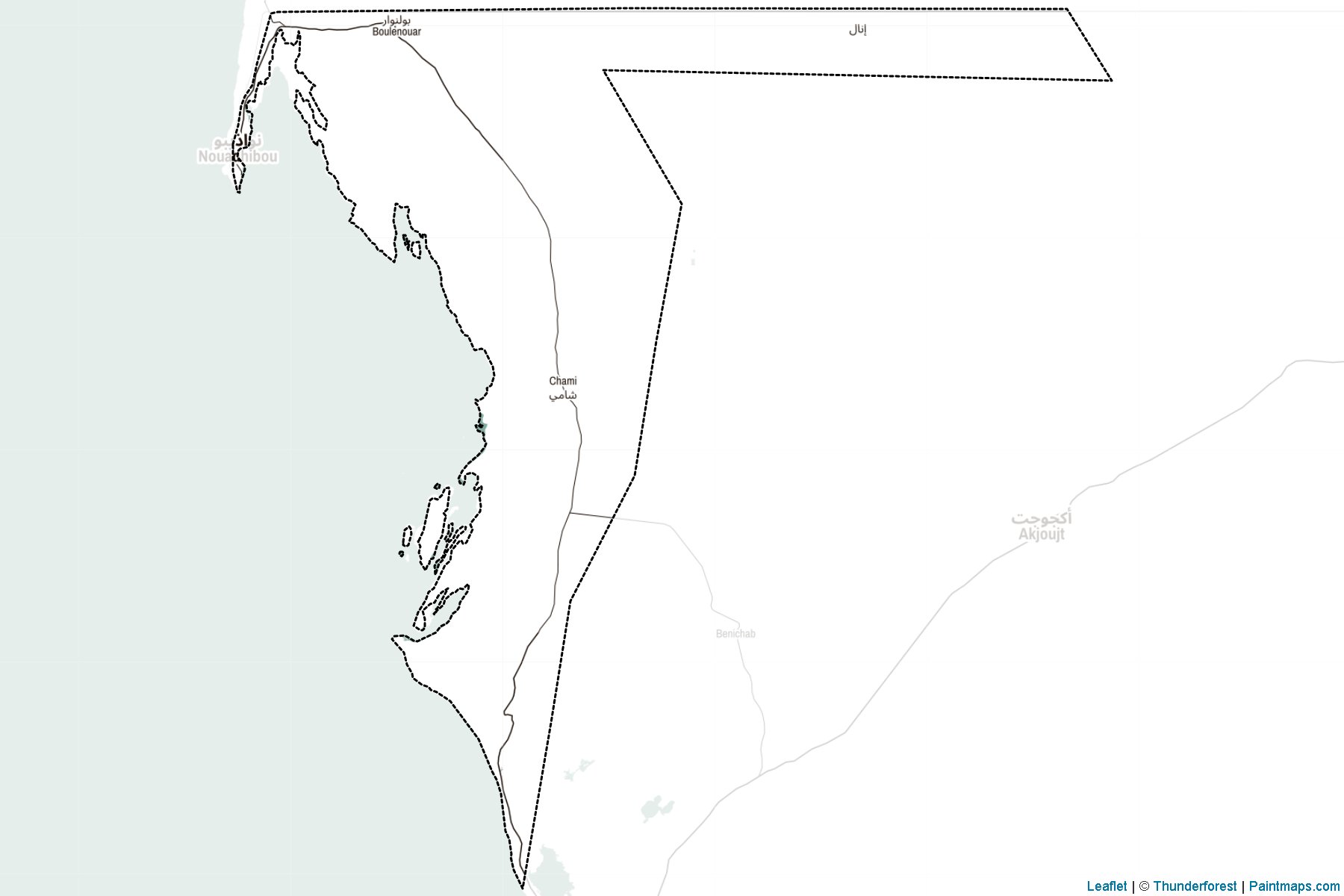 Muestras de recorte de mapas Dakhlet Nouadhibou (Mauritania)-2