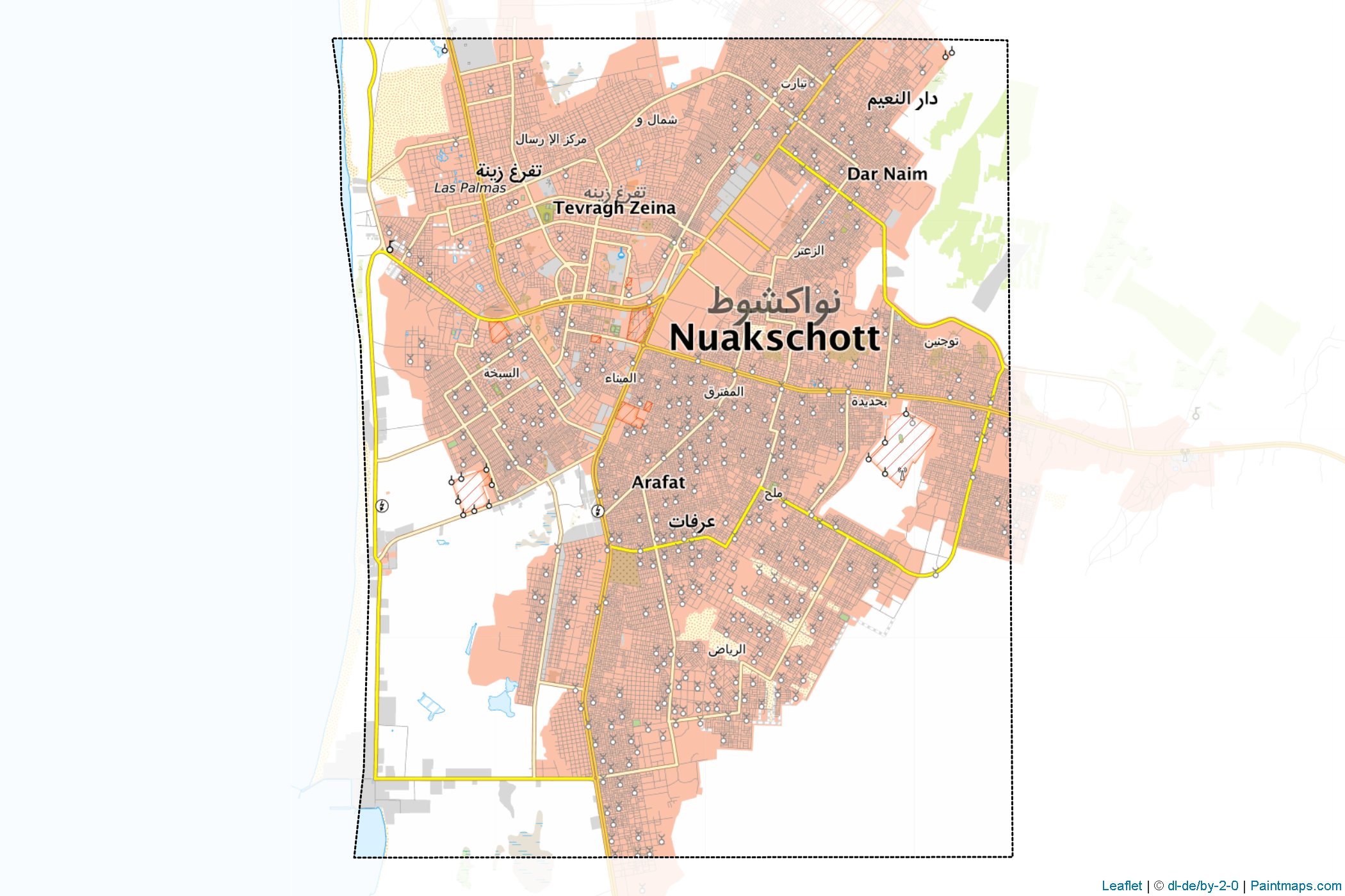 Nuakşot (Moritanya) Haritası Örnekleri-1