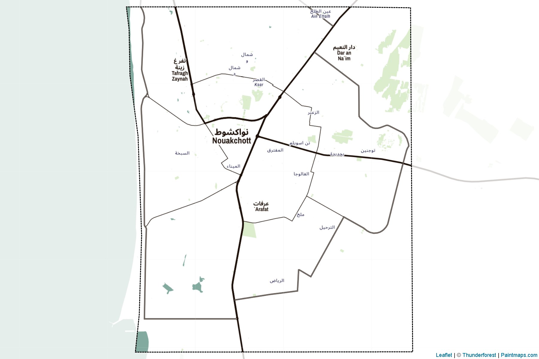 Nouakchott (Mauritania) Map Cropping Samples-2