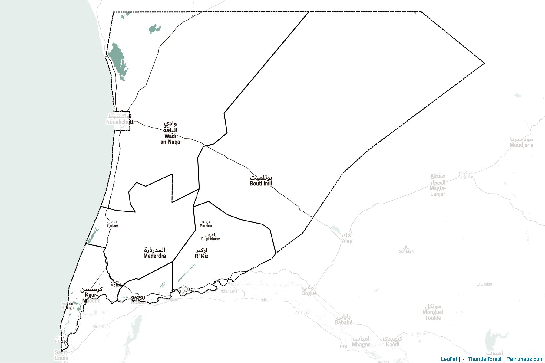 Trarza (Mauritania) Map Cropping Samples-2