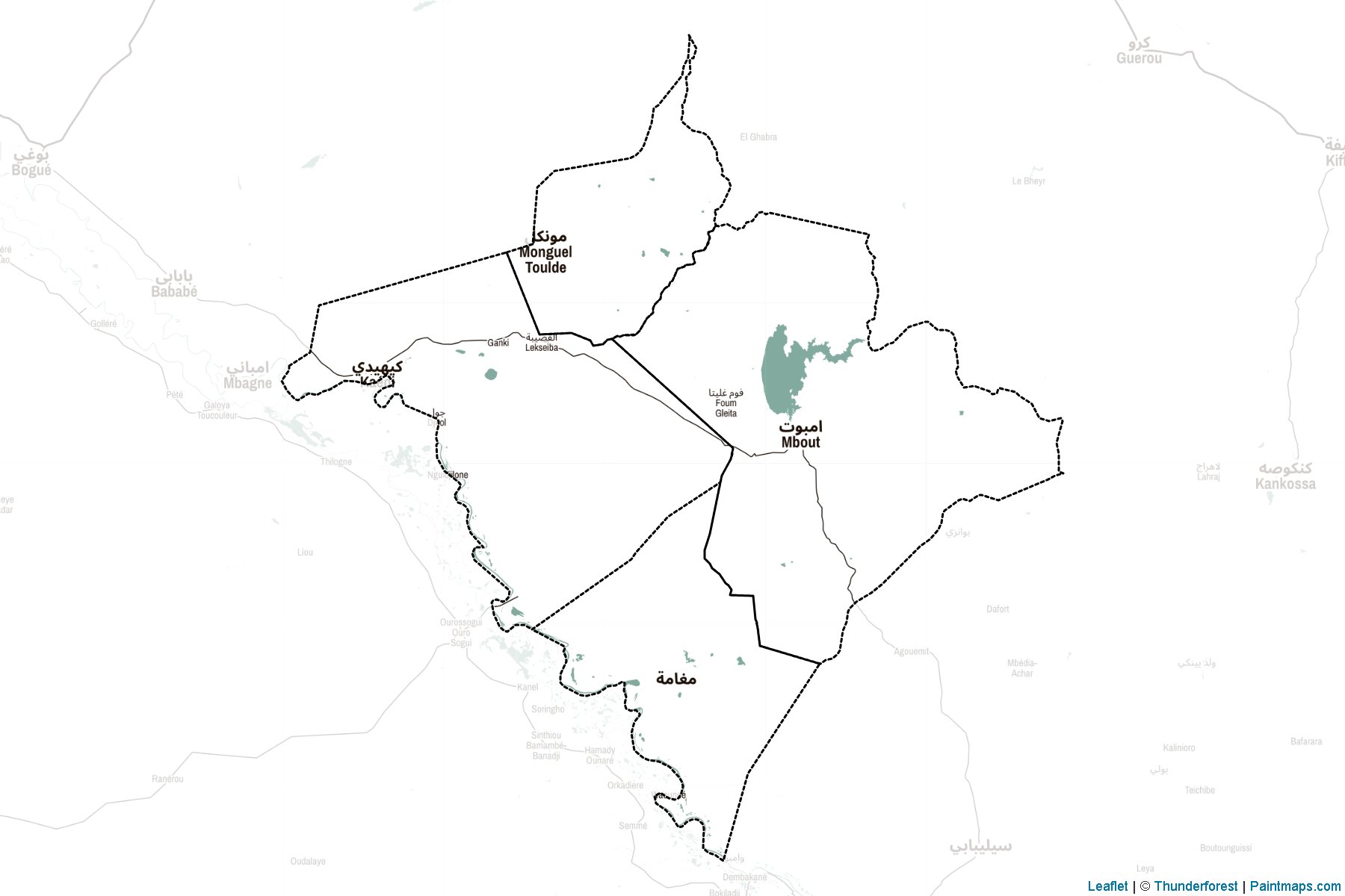 Gorgol Region (Mauritania) Map Cropping Samples-2