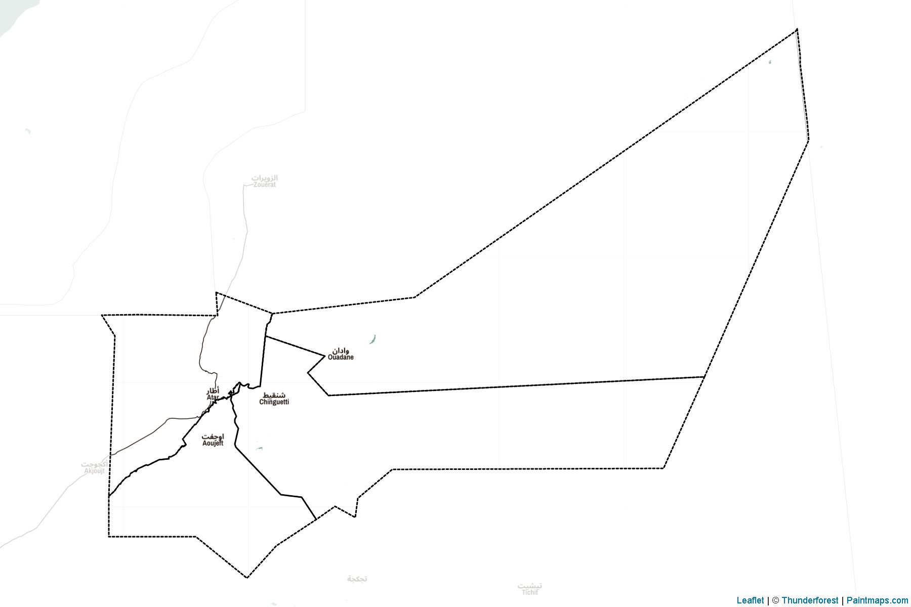 Adrar Region (Mauritania) Map Cropping Samples-2