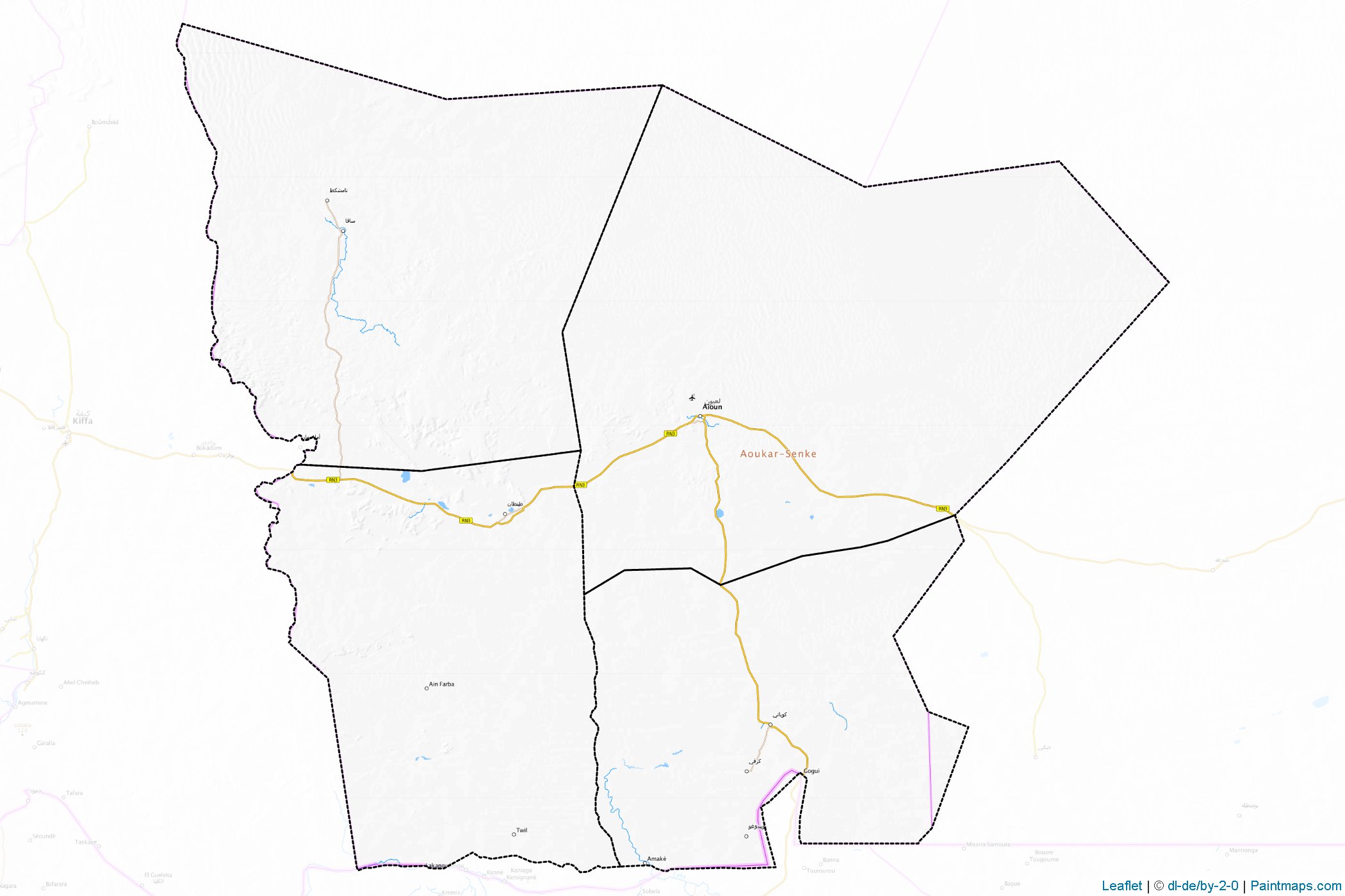 Hodh el Gharbi (Mauritania) Map Cropping Samples-1