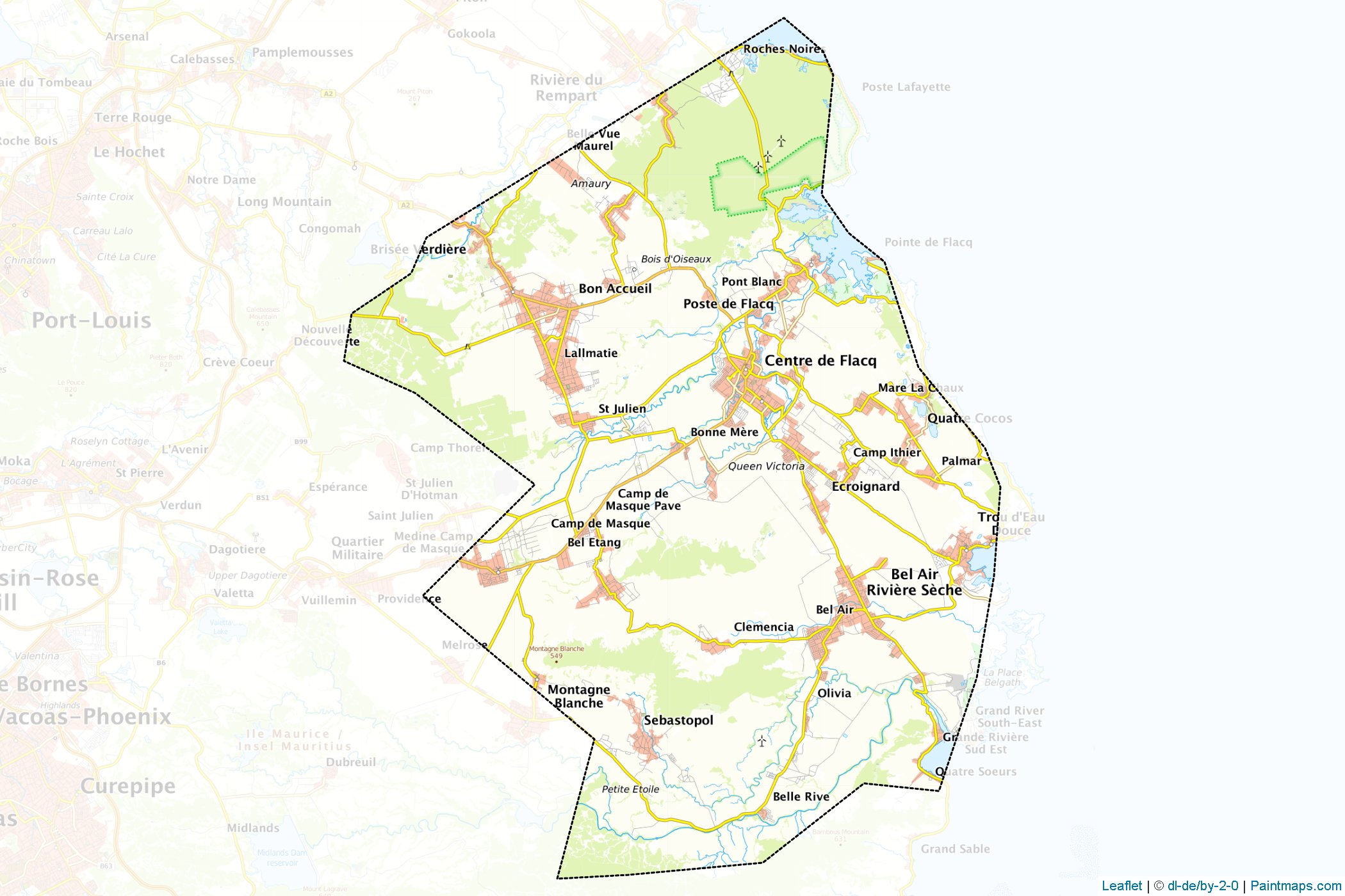 Muestras de recorte de mapas Flacq (Mauricio)-1