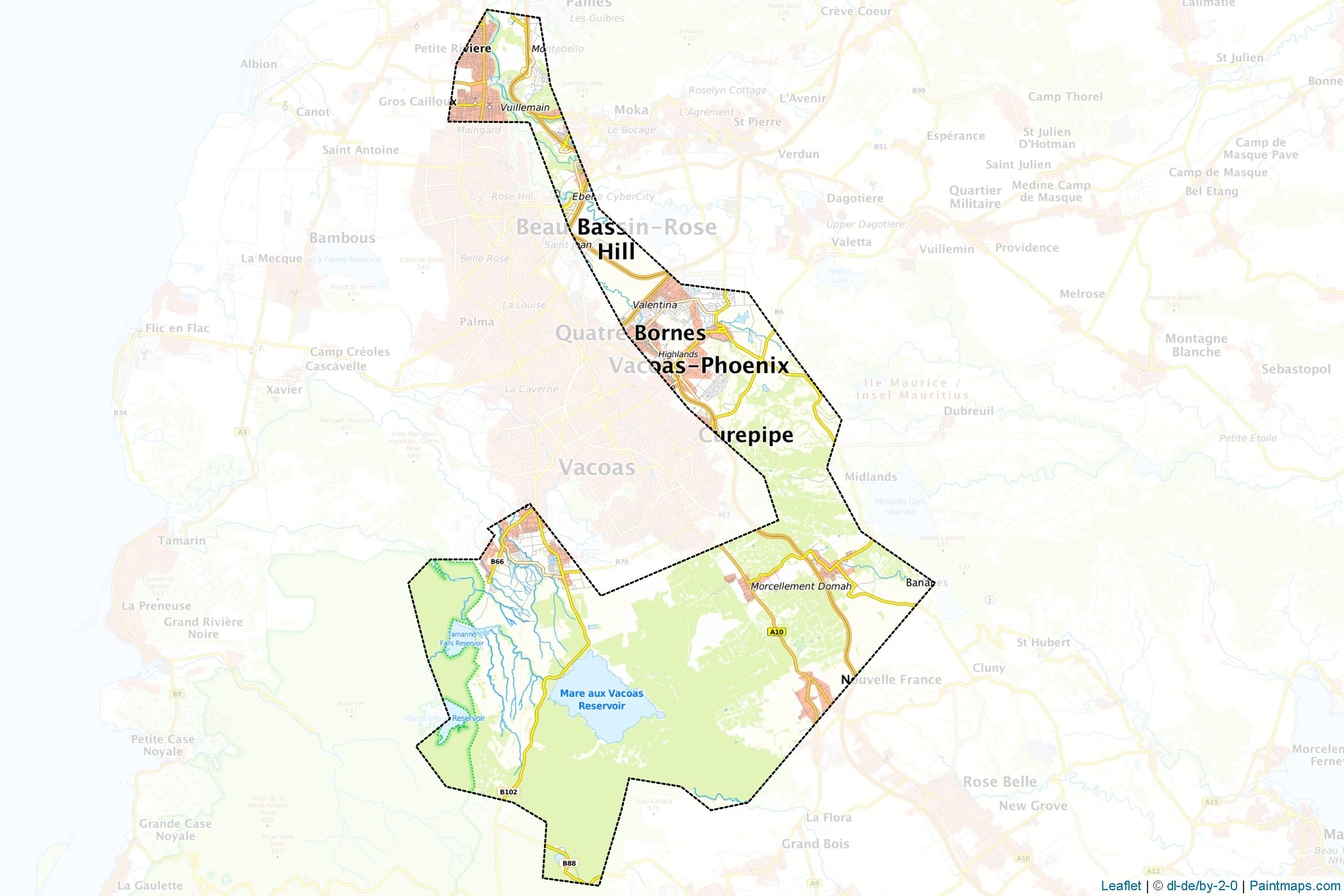 Plaines Wilhems (Mauritius) Map Cropping Samples-1