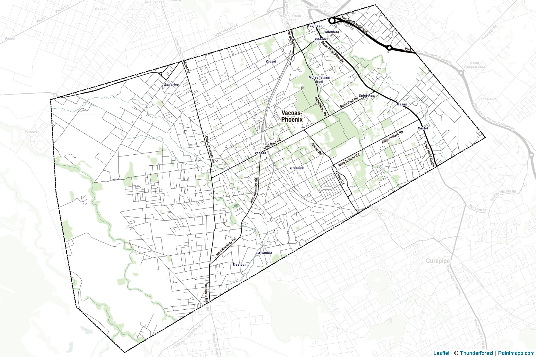 Vacoas-Phoenix (Mauritius) Map Cropping Samples-2