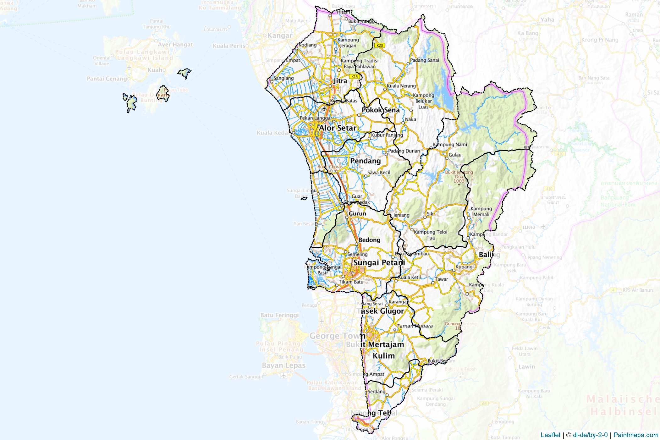 Kedah (Malaysia) Map Cropping Samples-1