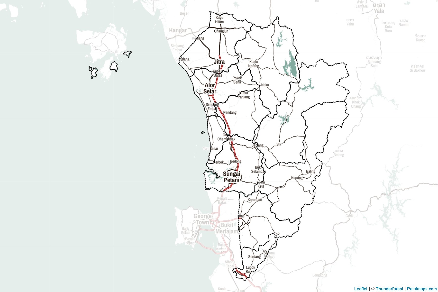 Kedah (Malaysia) Map Cropping Samples-2