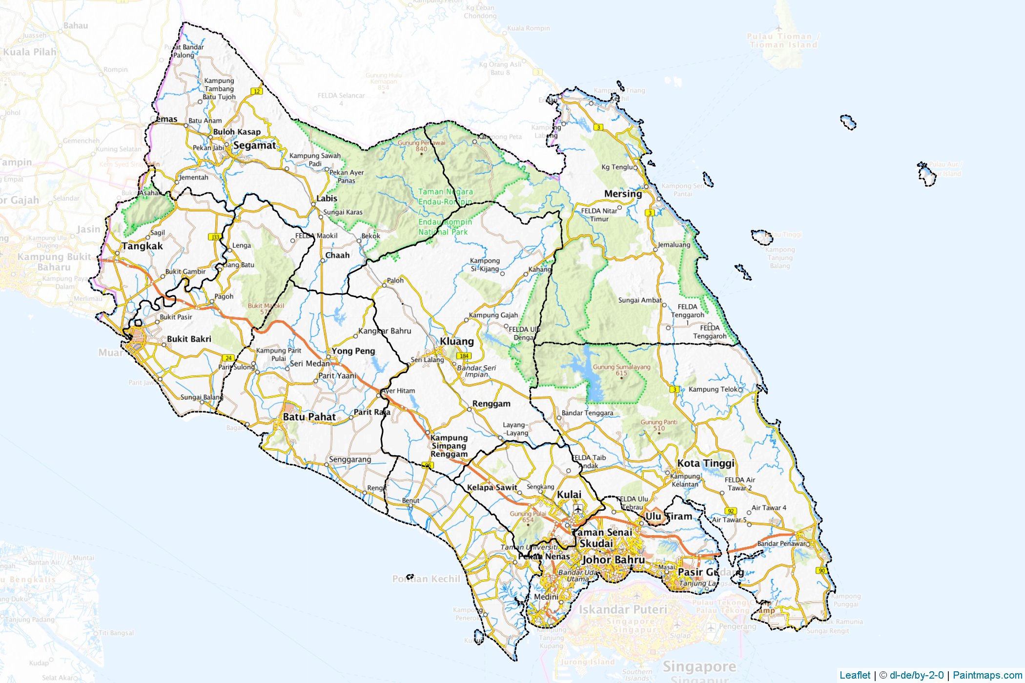 Johor (Malaysia) Map Cropping Samples-1