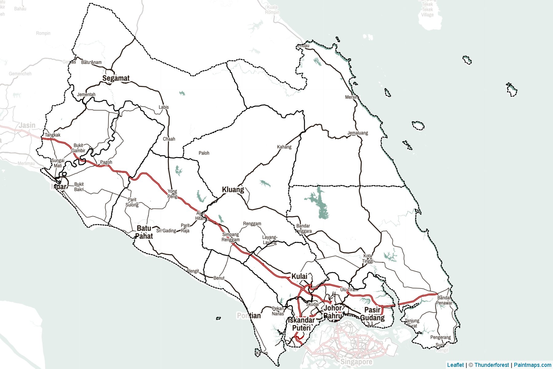 Johor (Malaysia) Map Cropping Samples-2