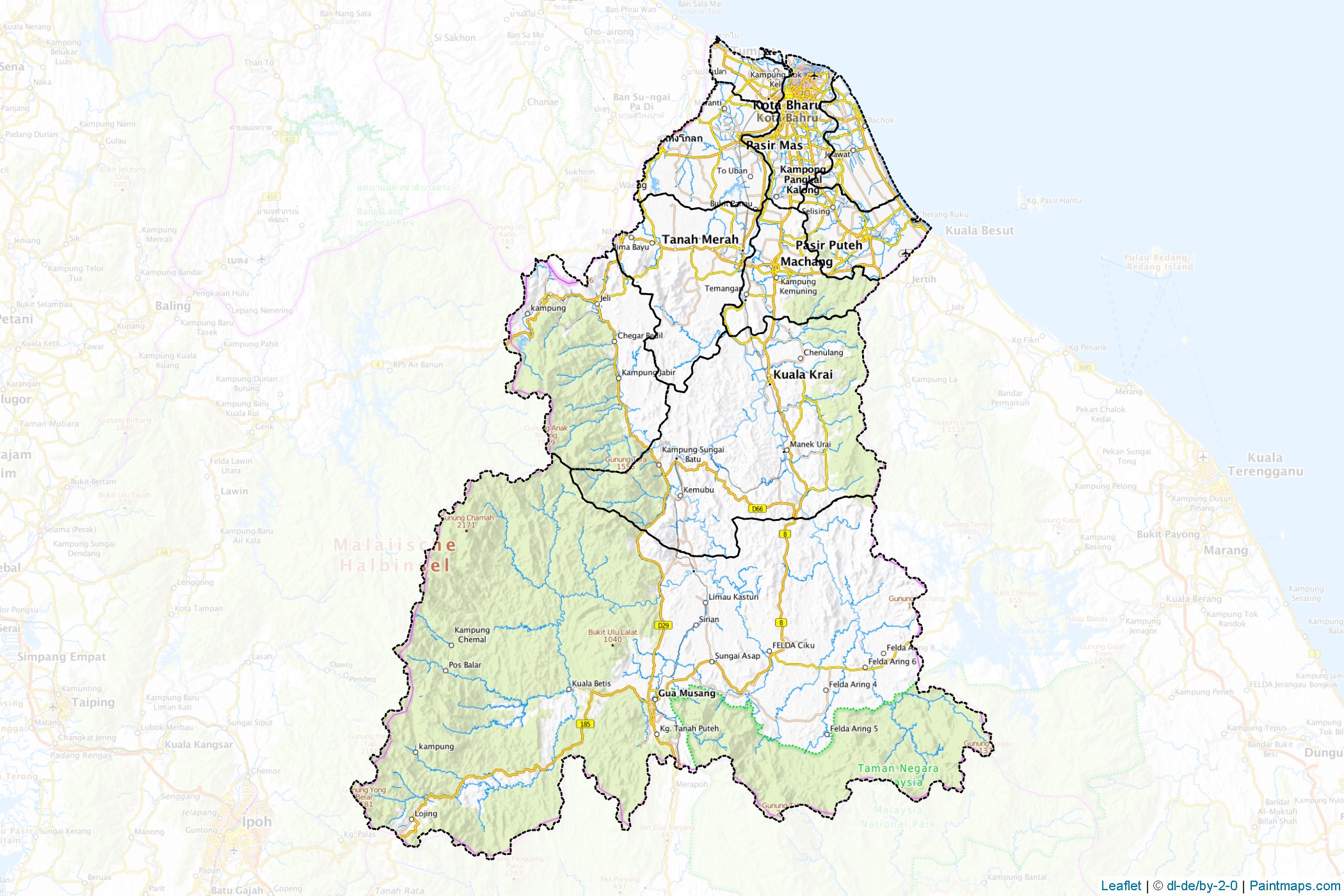 Kelantan (Malaysia) Map Cropping Samples-1