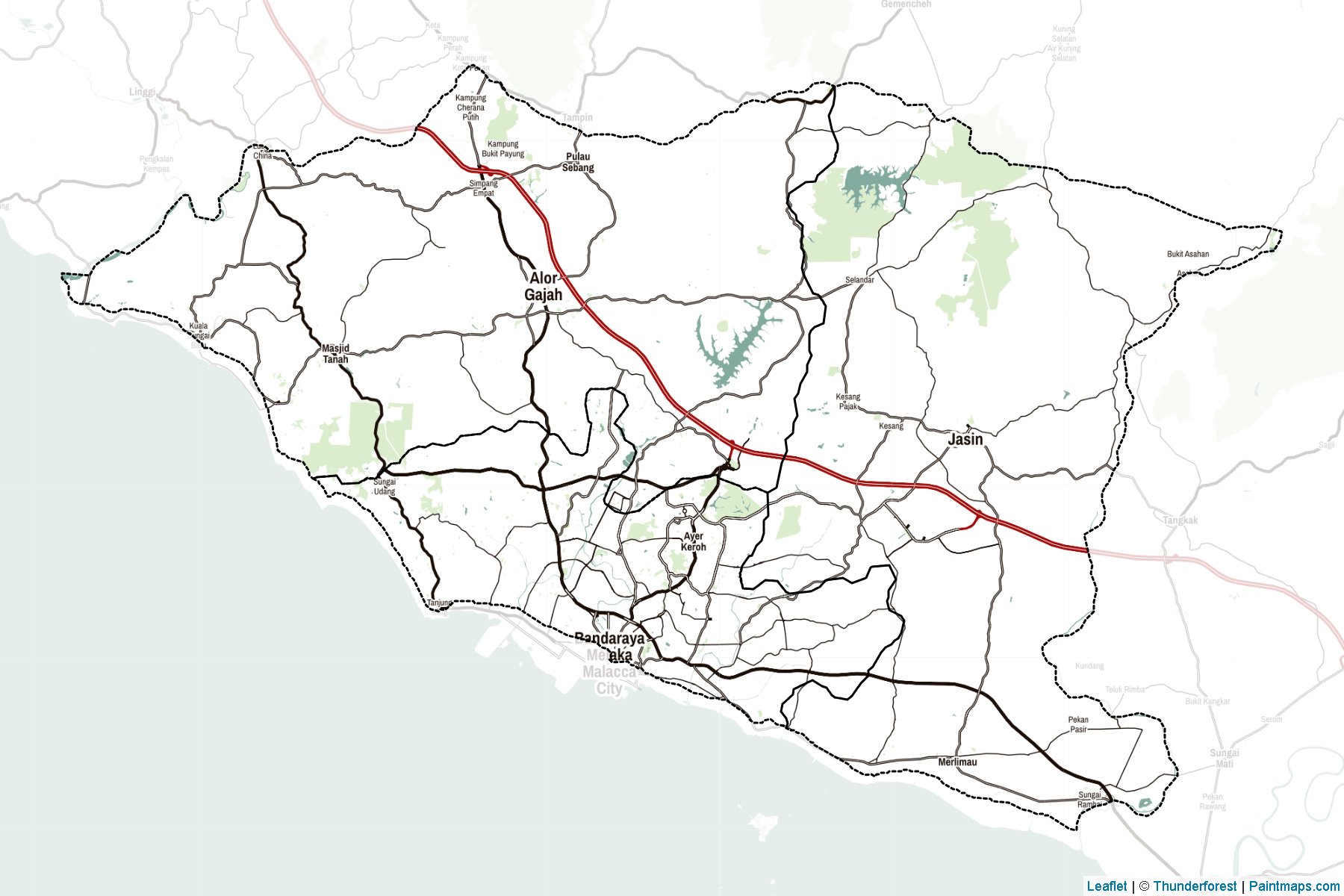 Malakka (Malezya) Haritası Örnekleri-2