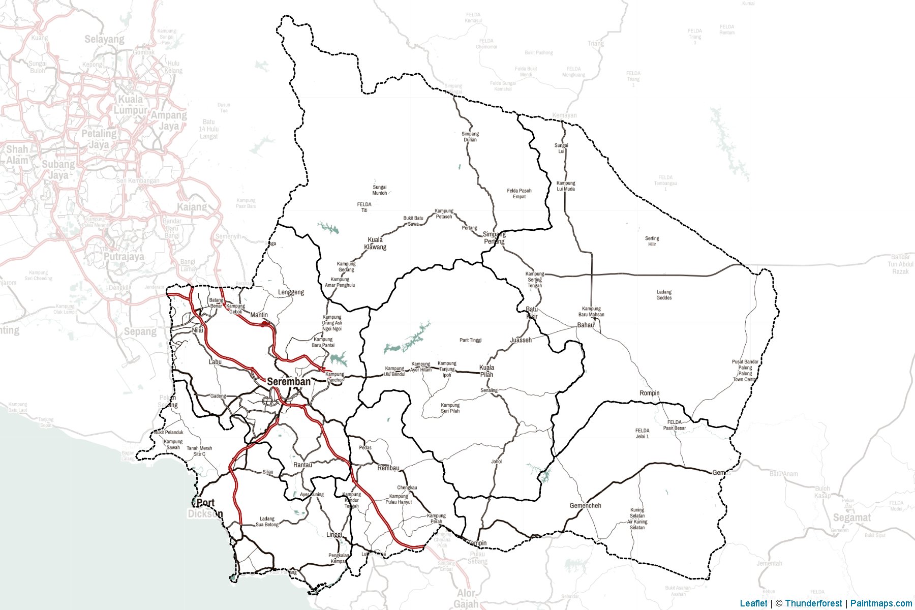 Negeri Sembilan (Malaysia) Map Cropping Samples-2