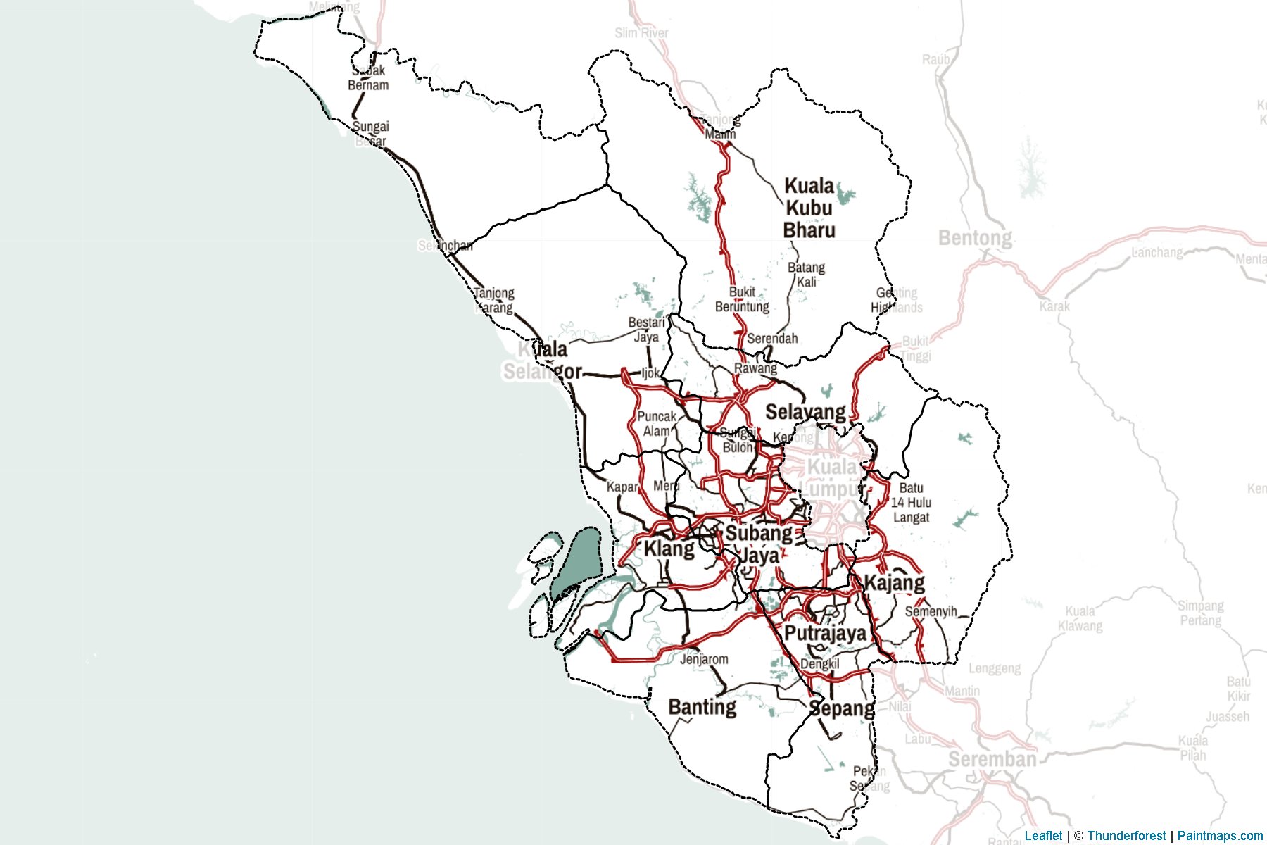 Selangor (Malaysia) Map Cropping Samples-2