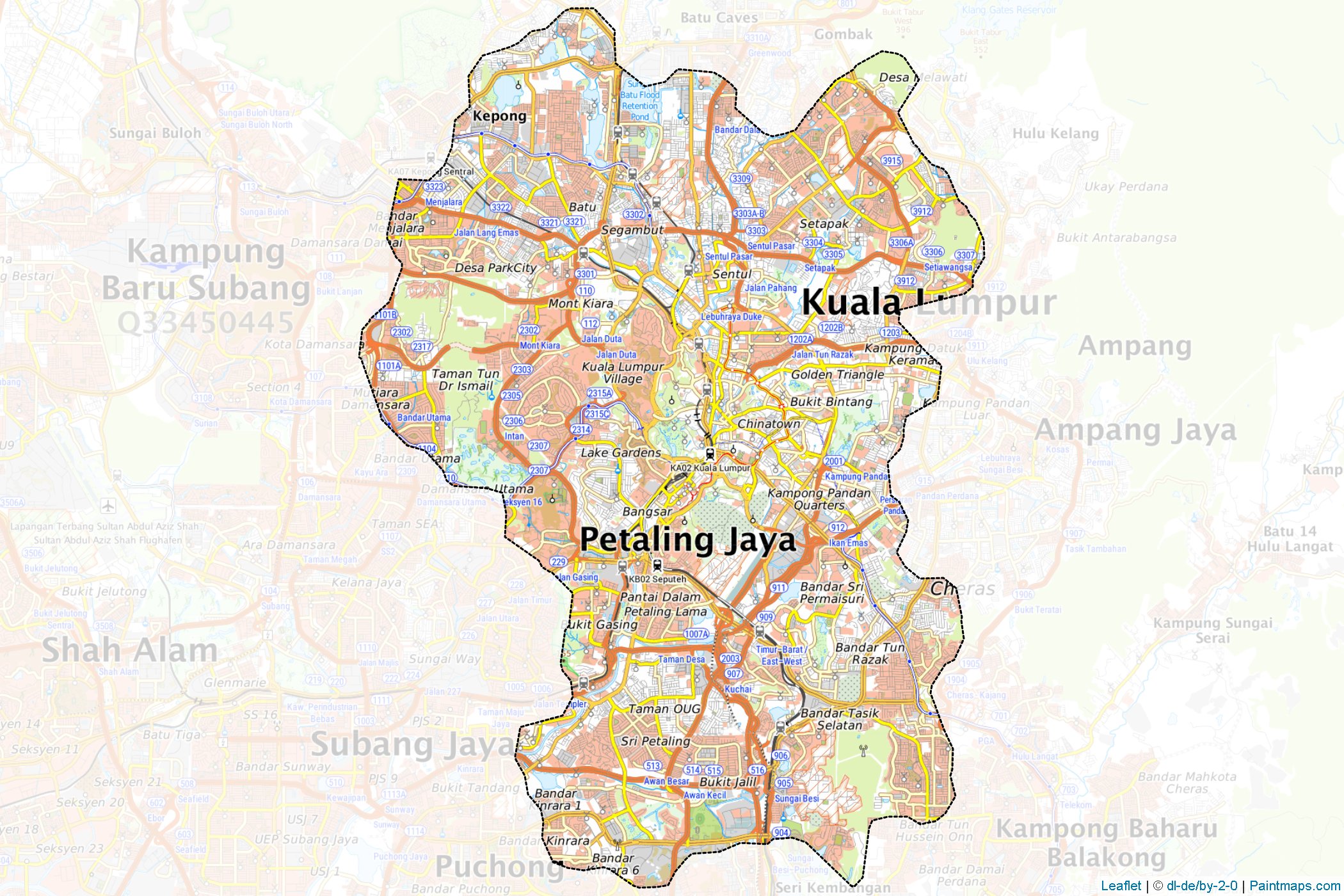 Kuala Lumpur (Malaysia) Map Cropping Samples-1