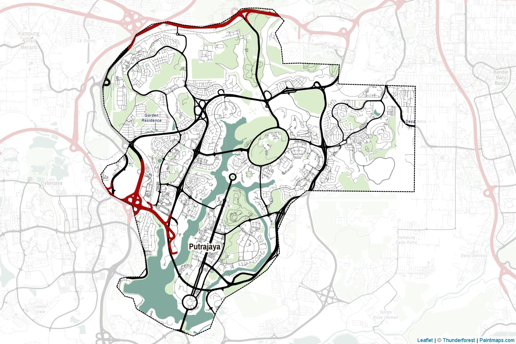 Putrajaya (Malaysia) Map Cropping Samples-2