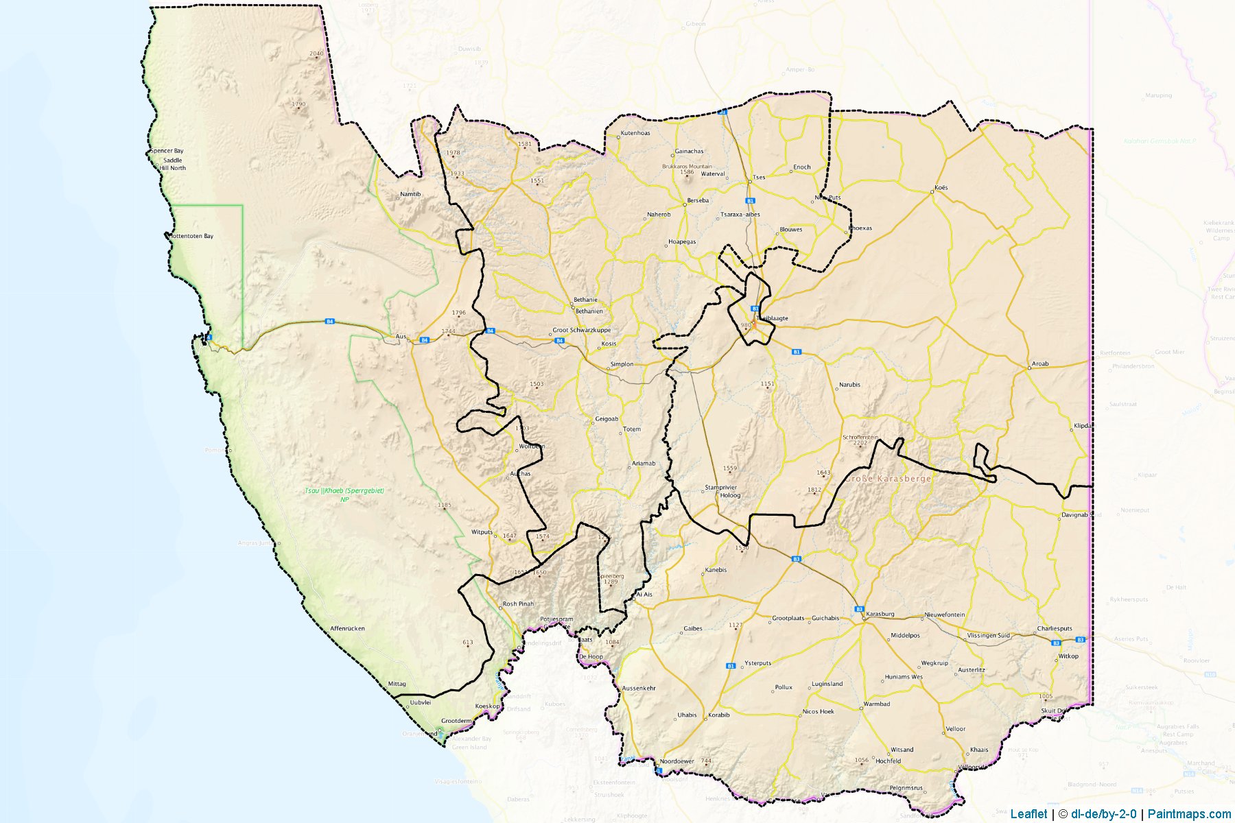 Muestras de recorte de mapas Karas (Namibia)-1