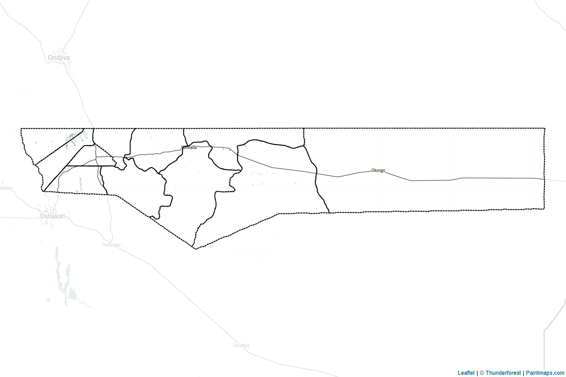 Muestras de recorte de mapas Ohangwena (Namibia)-2