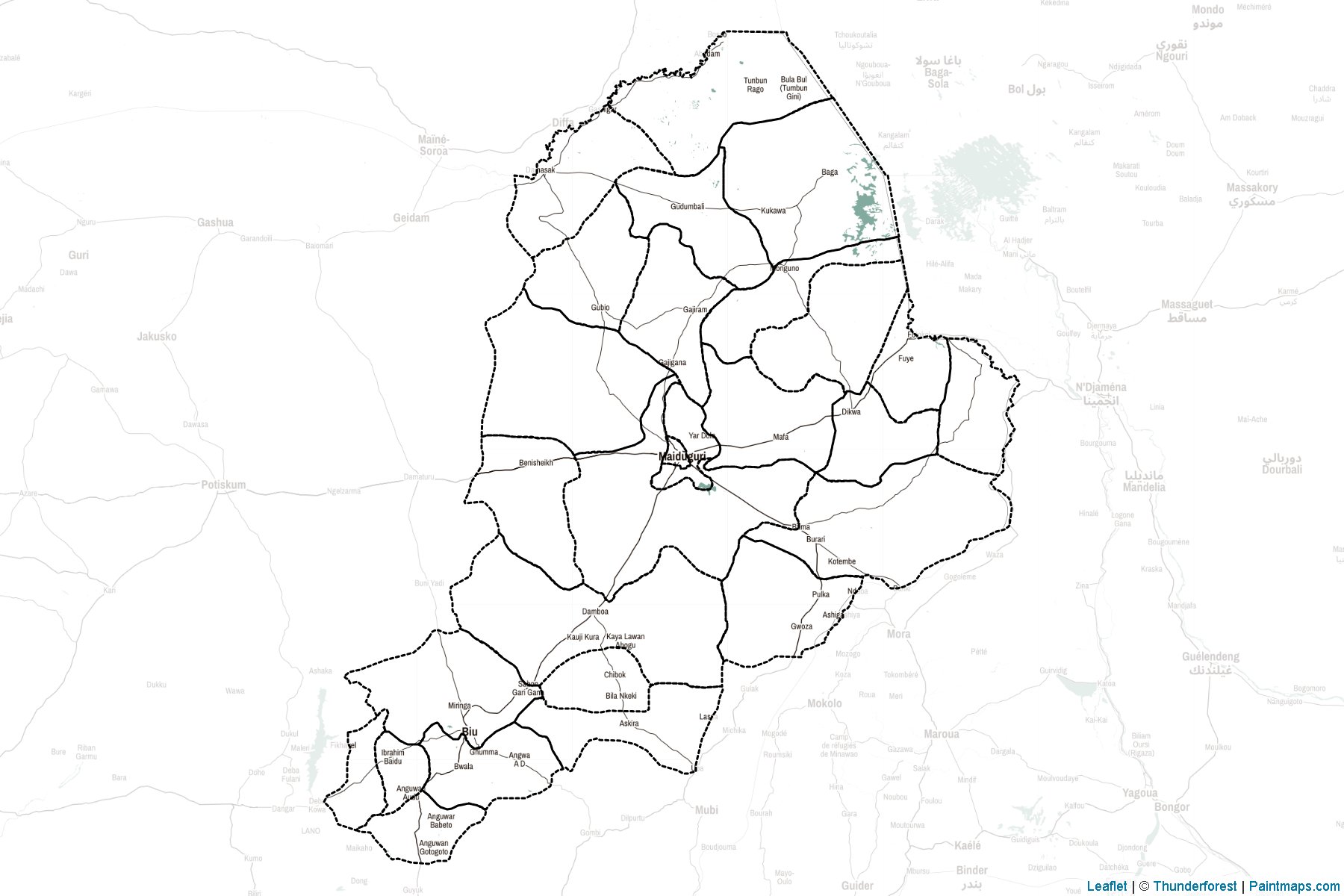 Borno (Nigeria) Map Cropping Samples-2