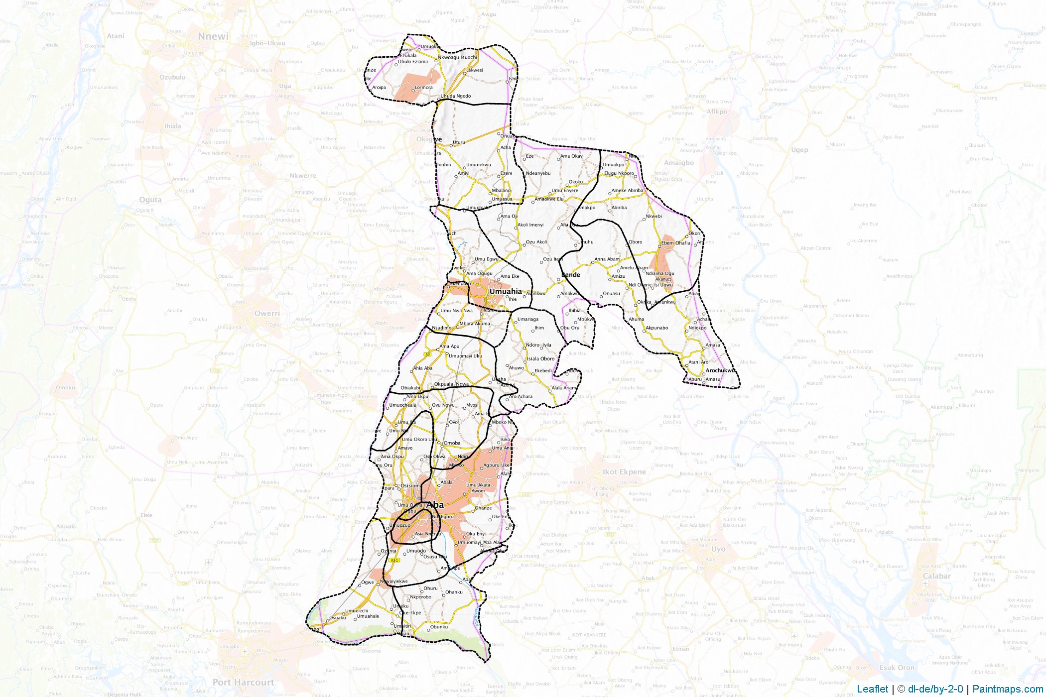 Abia (Nigeria) Map Cropping Samples-1