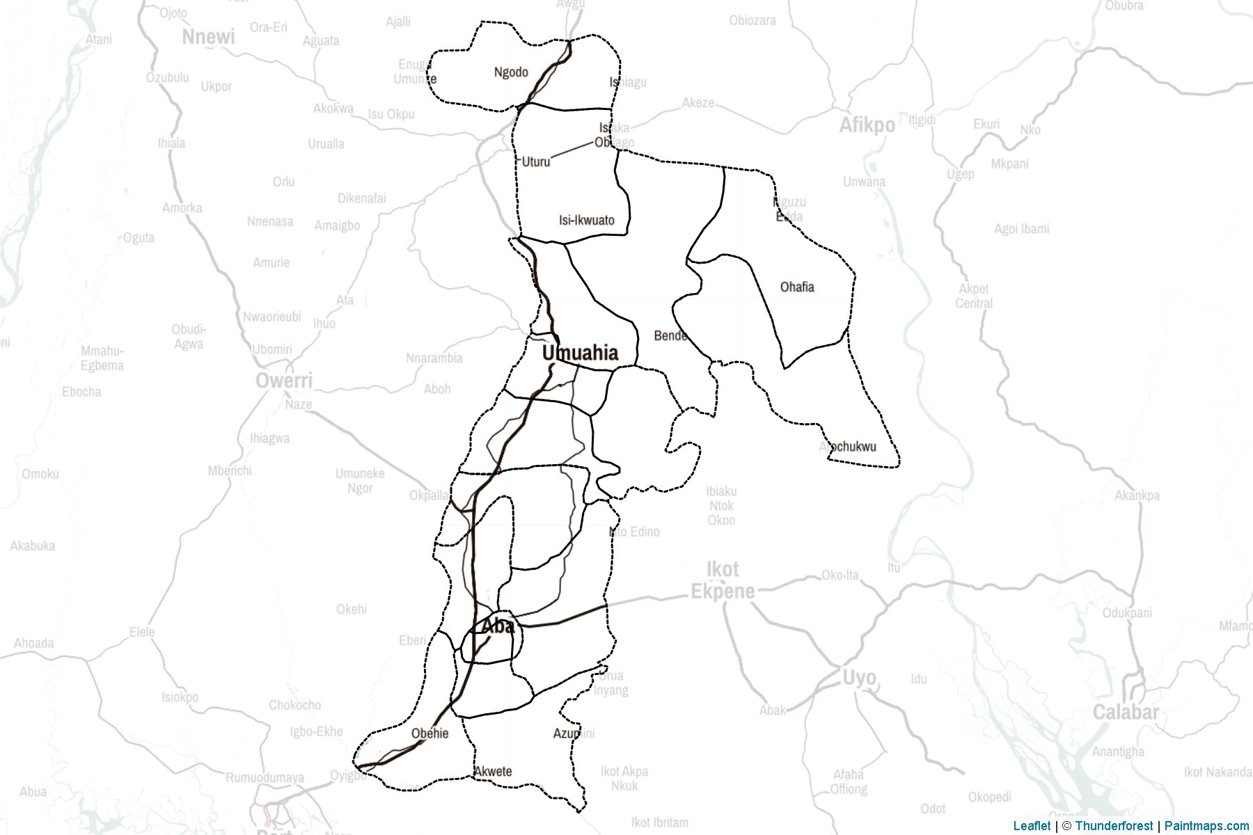 Abia (Nigeria) Map Cropping Samples-2