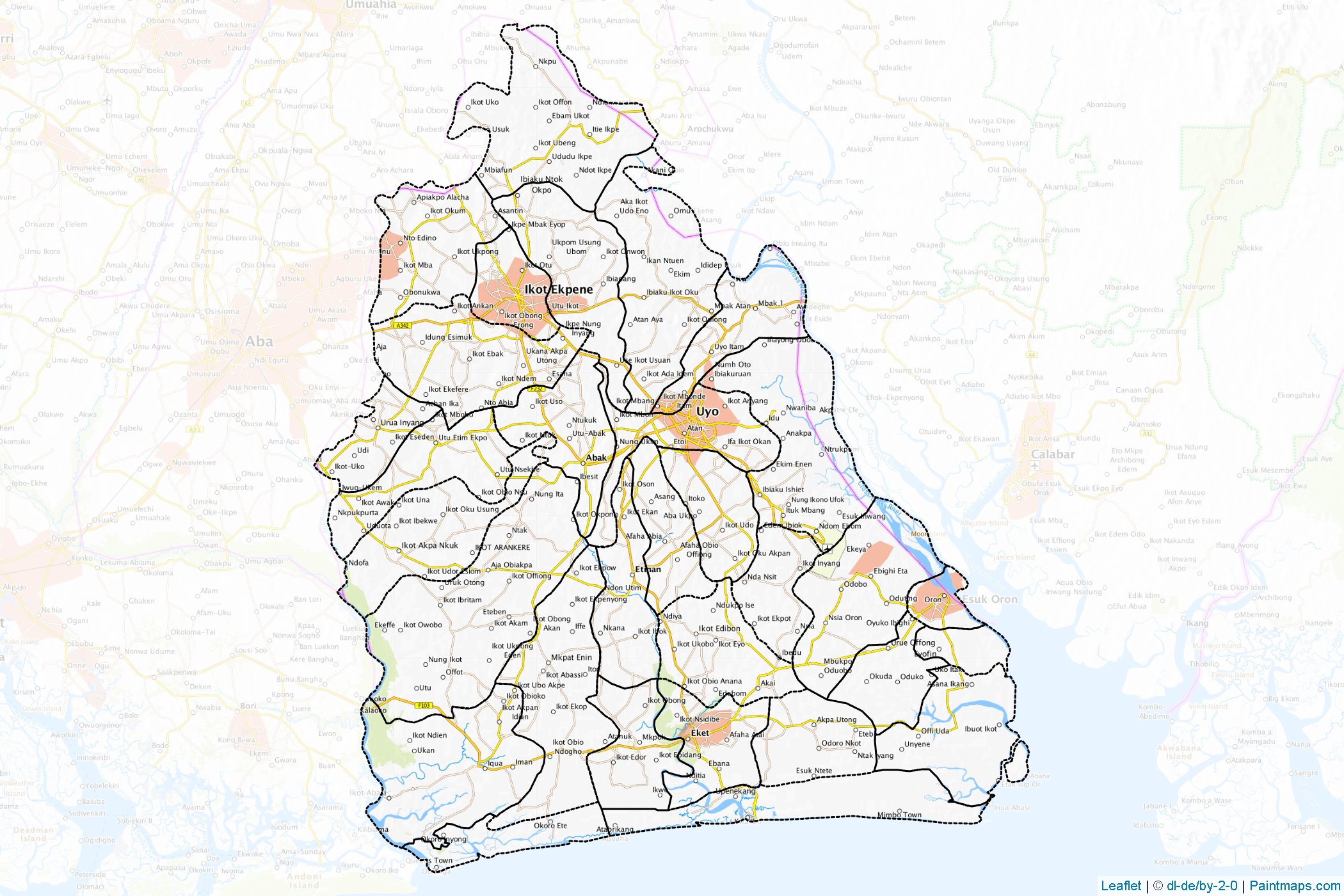 Muestras de recorte de mapas Akwa lbom (Nigeria)-1