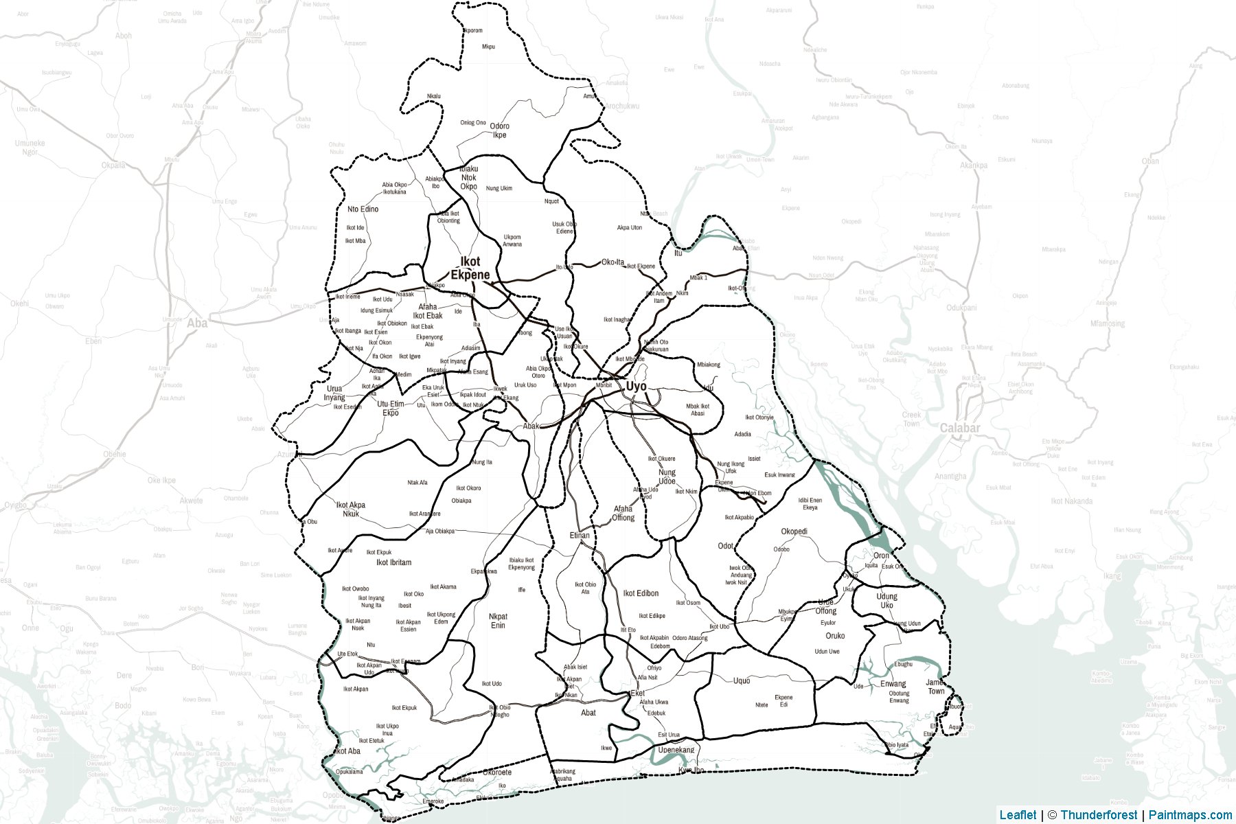 Muestras de recorte de mapas Akwa lbom (Nigeria)-2