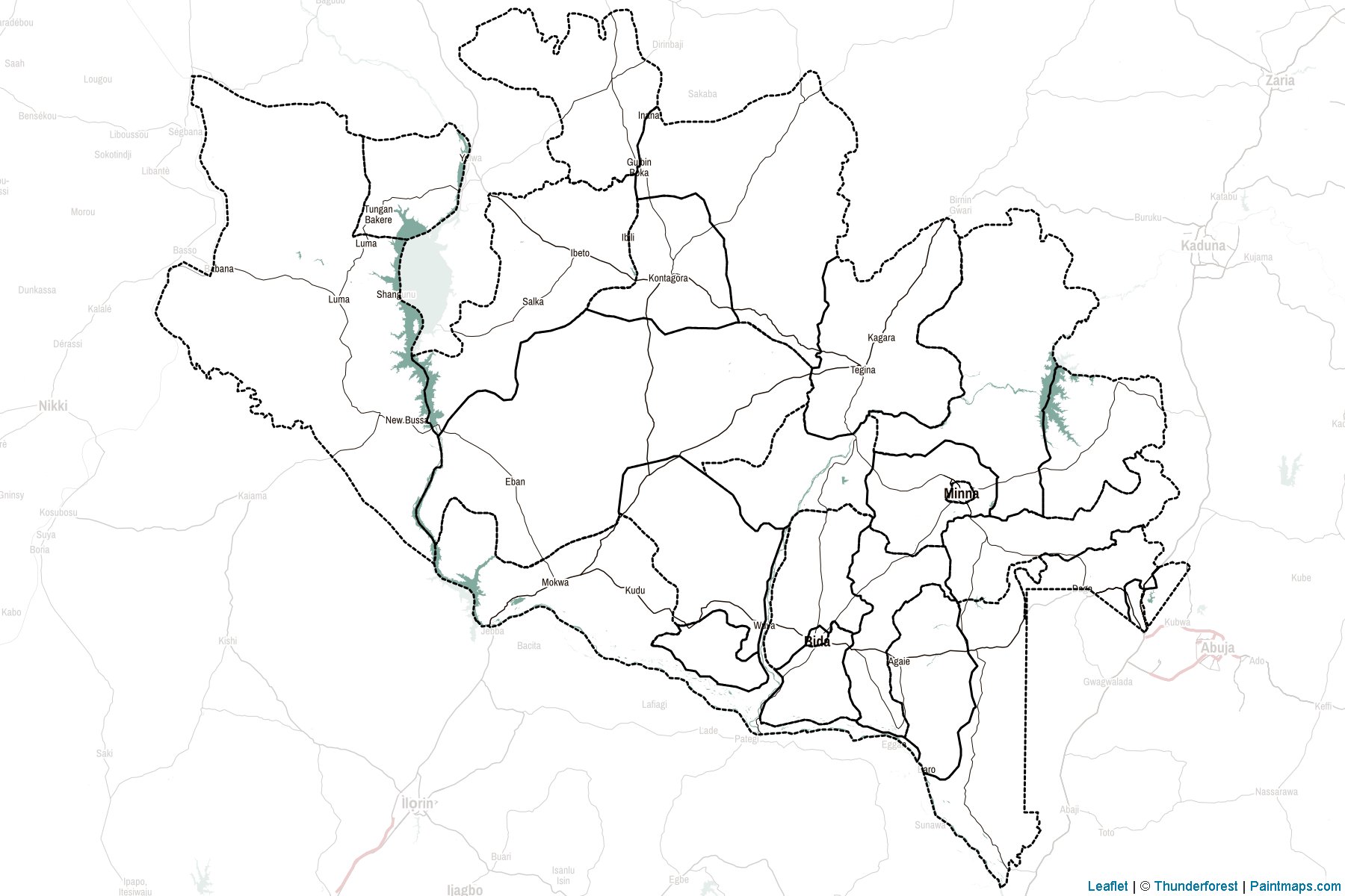 Niger Eyaleti (Nijerya) Haritası Örnekleri-2