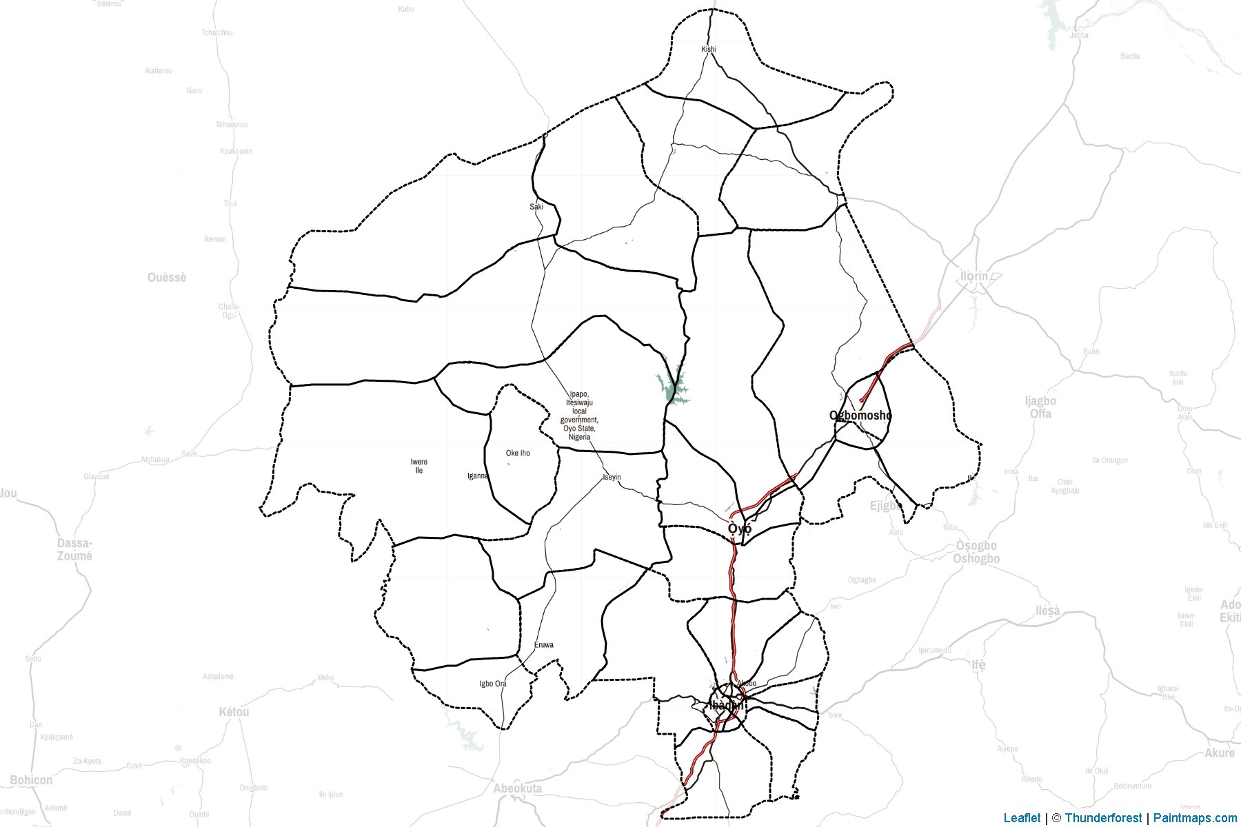 Oyo (Nigeria) Map Cropping Samples-2