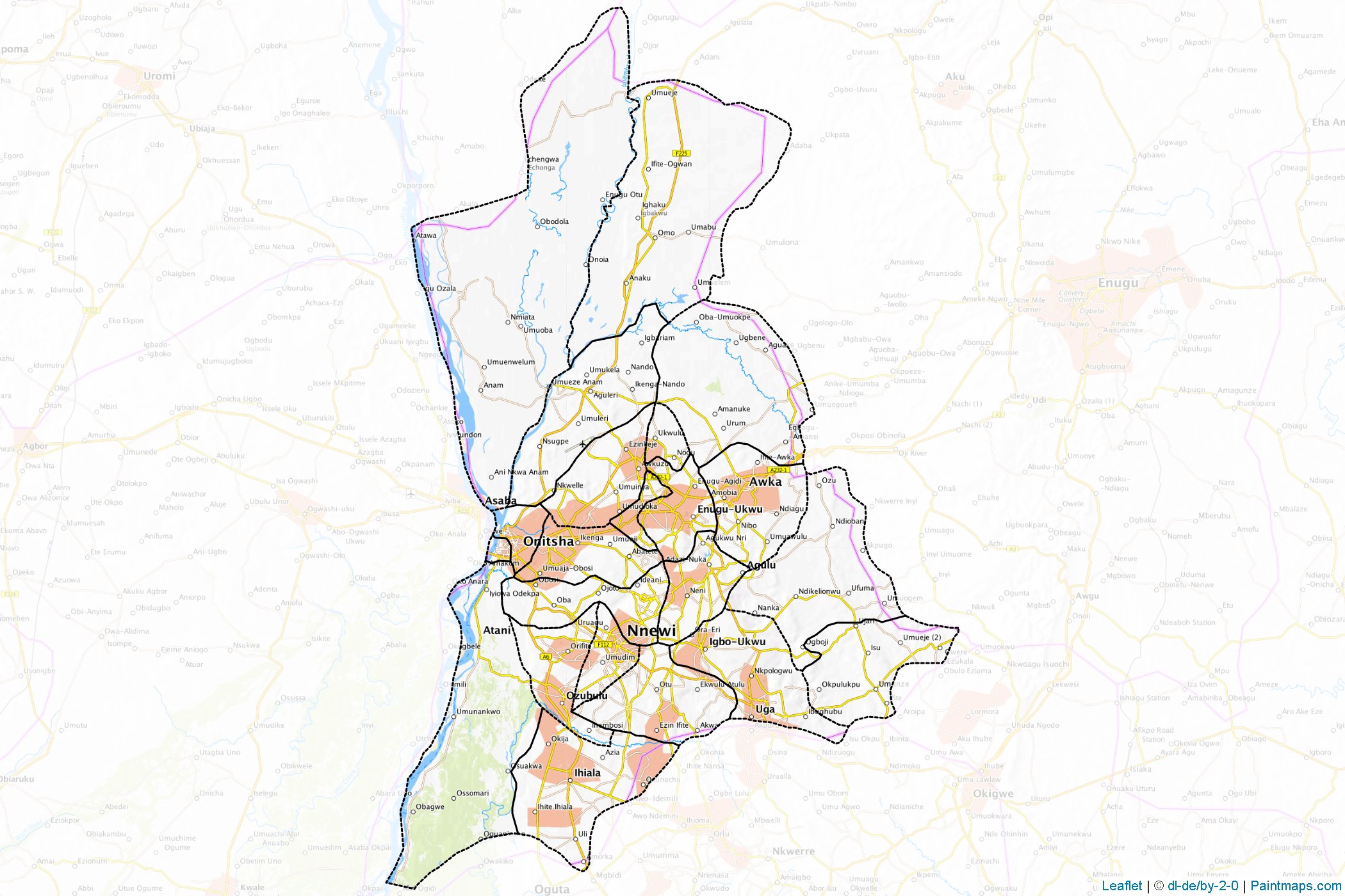 Muestras de recorte de mapas Anambra (Nigeria)-1