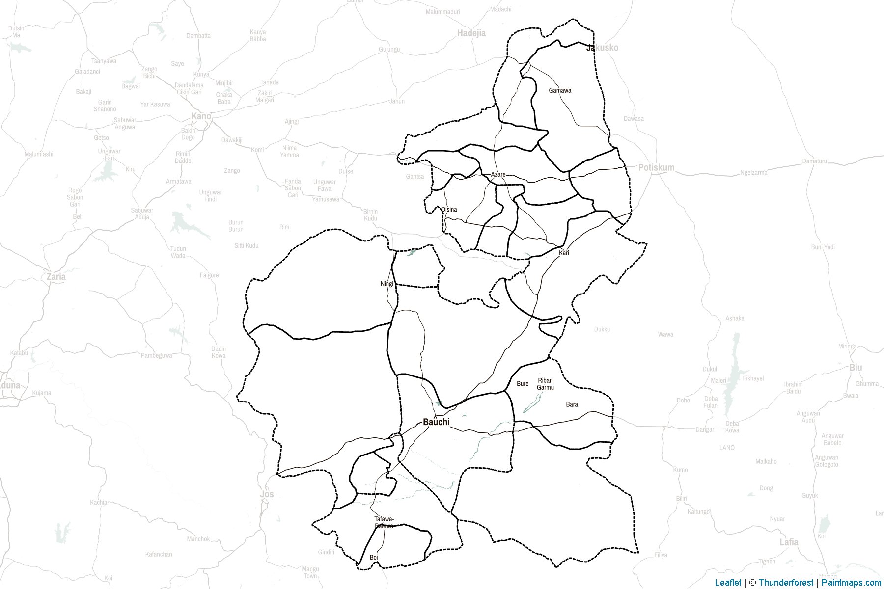 Bauchi (Nigeria) Map Cropping Samples-2