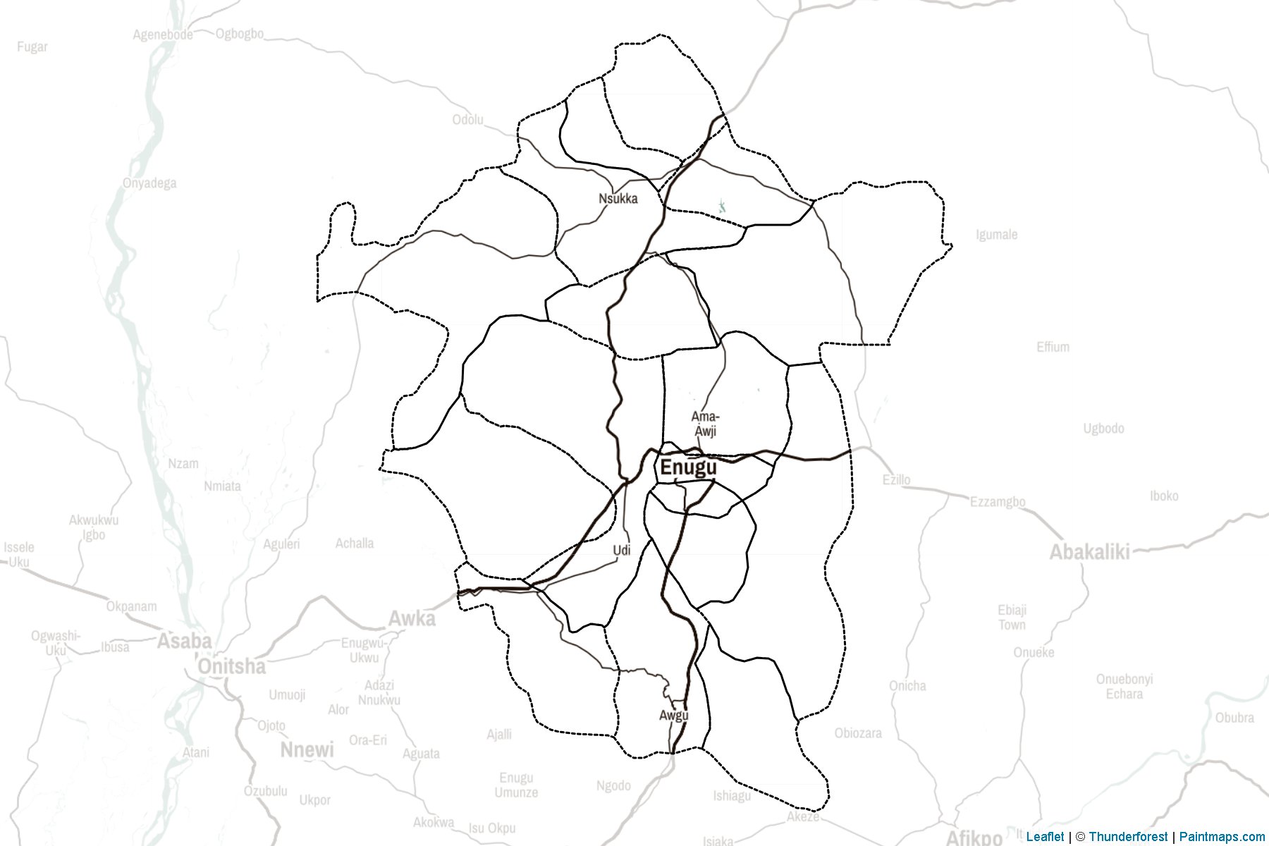 Enugu (Nigeria) Map Cropping Samples-2