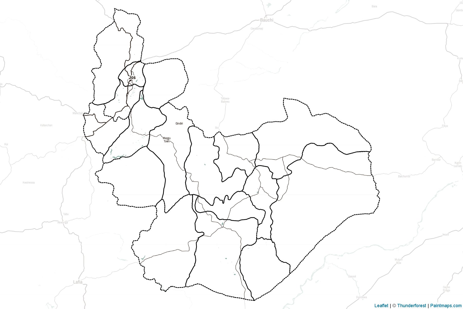 Muestras de recorte de mapas Plateau (Nigeria)-2