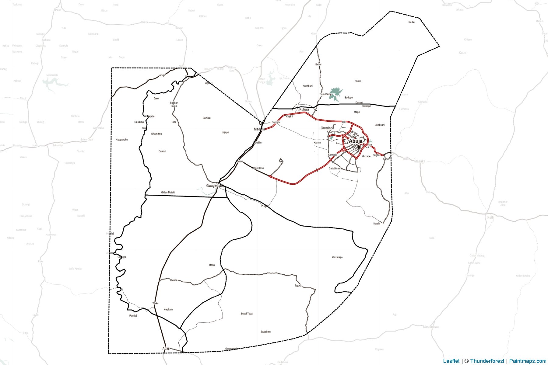 Federal Capital Territory (Nigeria) Map Cropping Samples-2