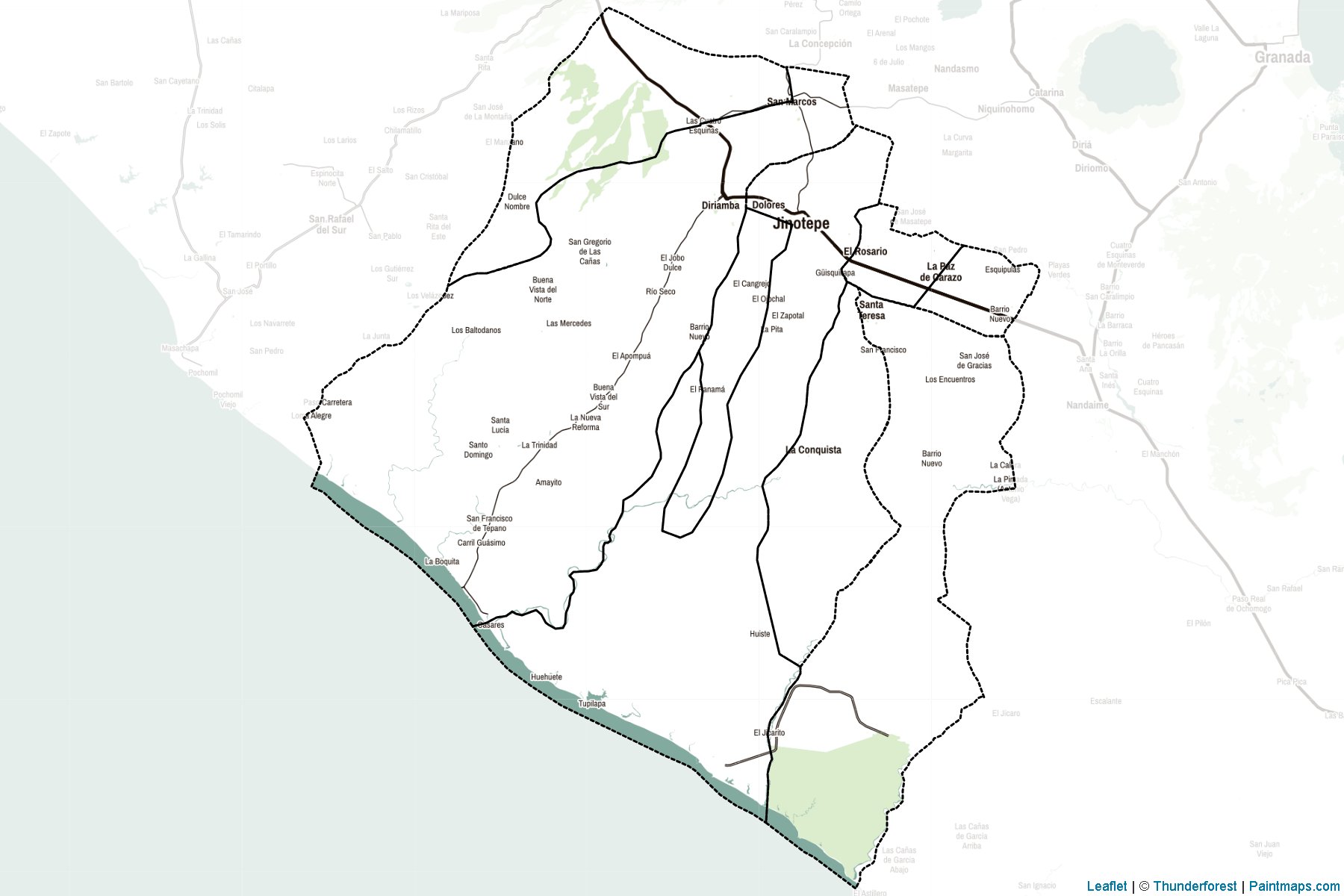 Muestras de recorte de mapas Carazo (Nicaragua)-2